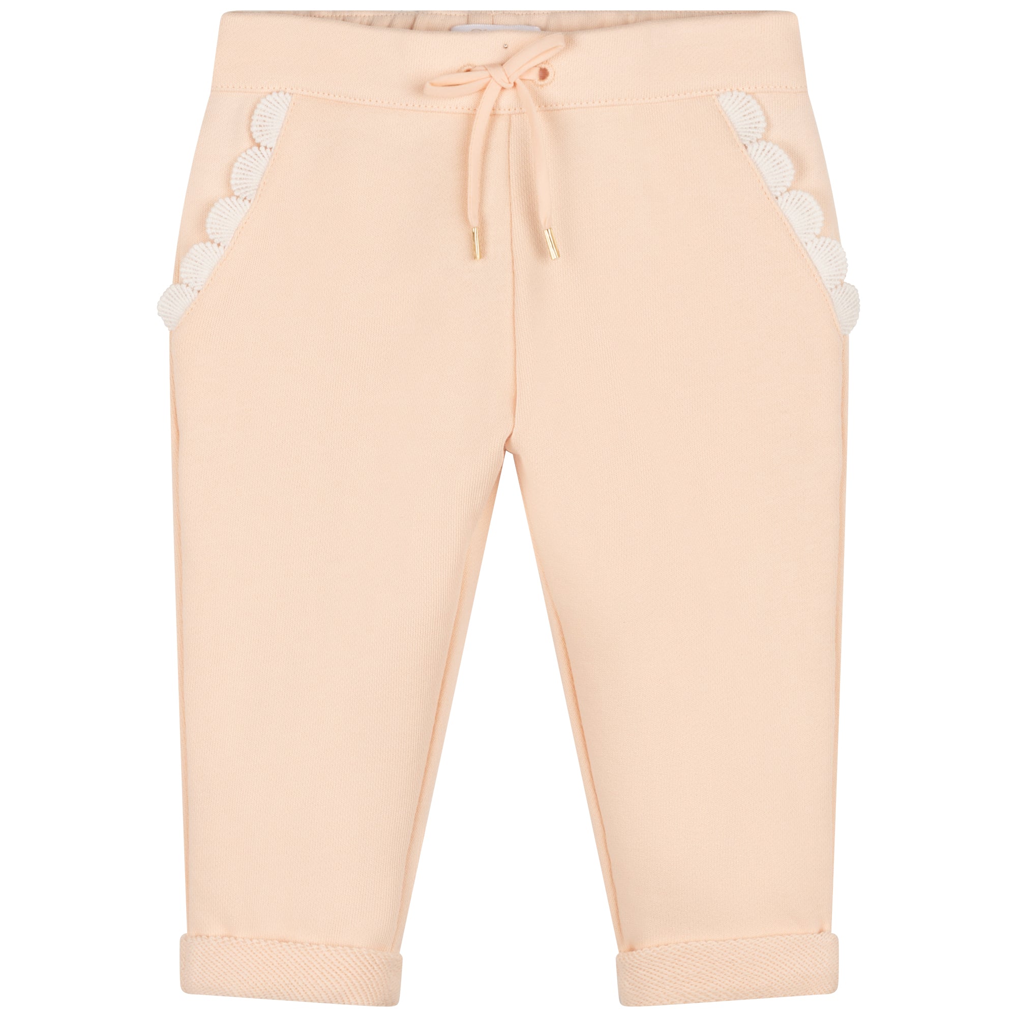 Baby Girls Pink Cotton Trousers