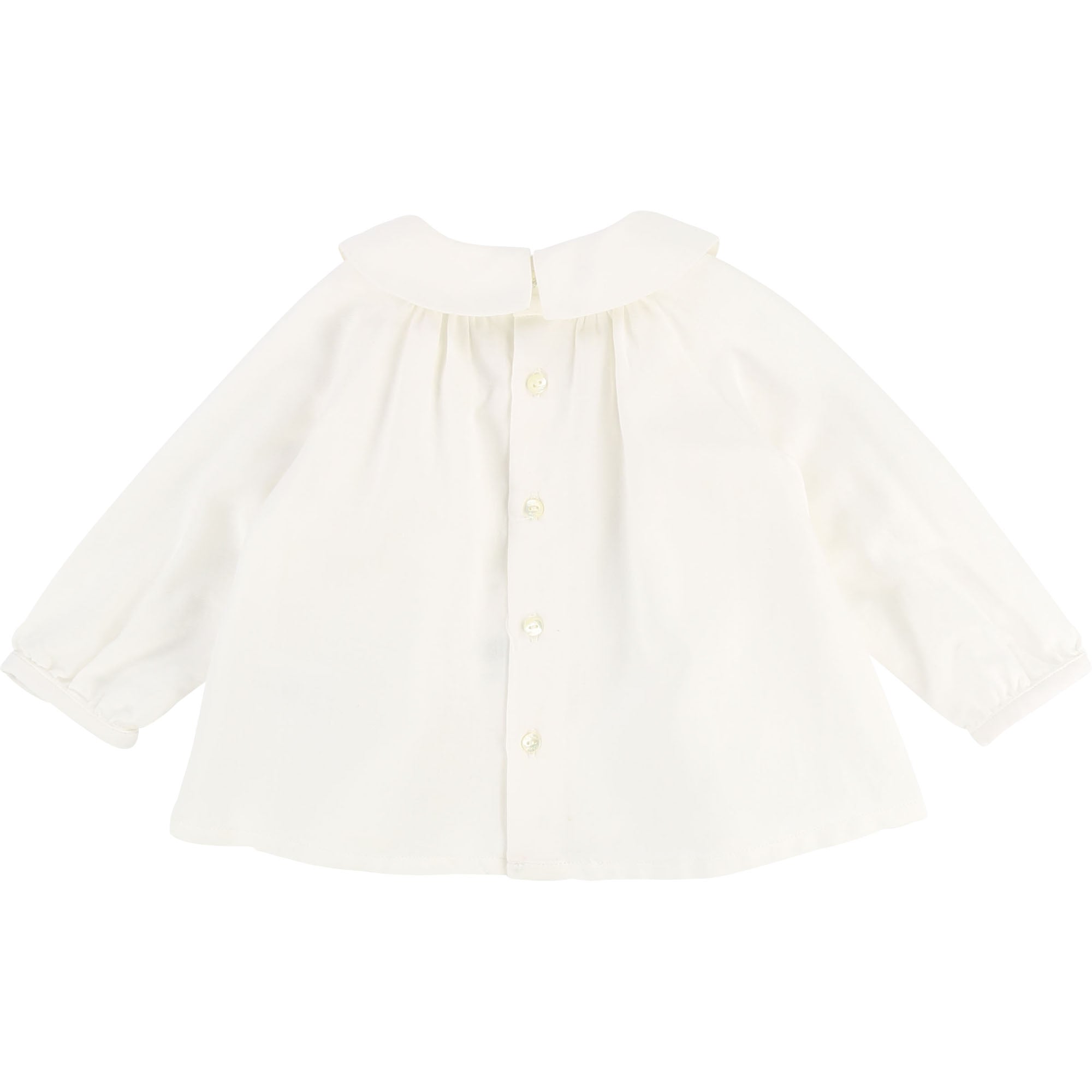 Baby Girls Off White Cotton Blouse