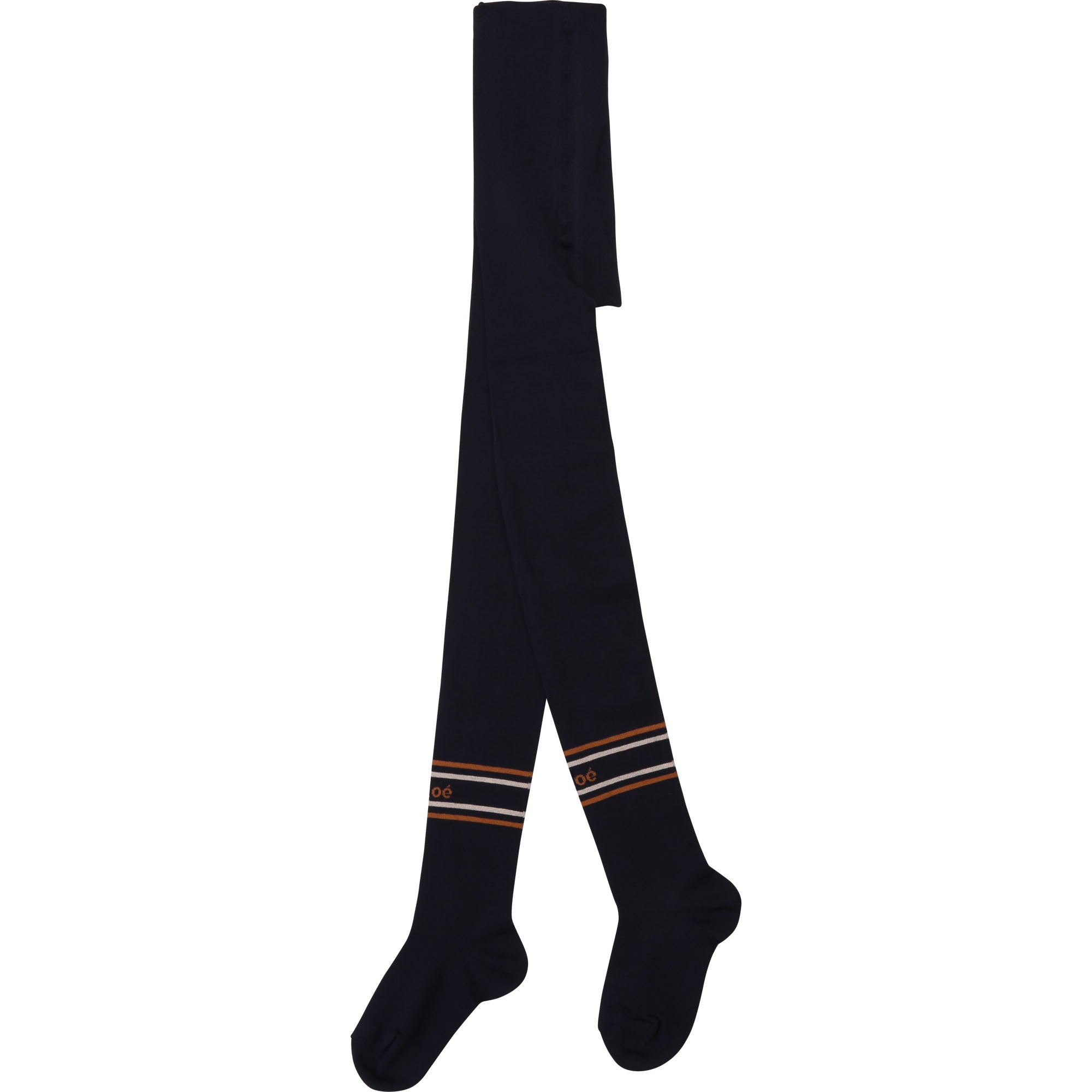Girls Dark Blue Cotton Tights
