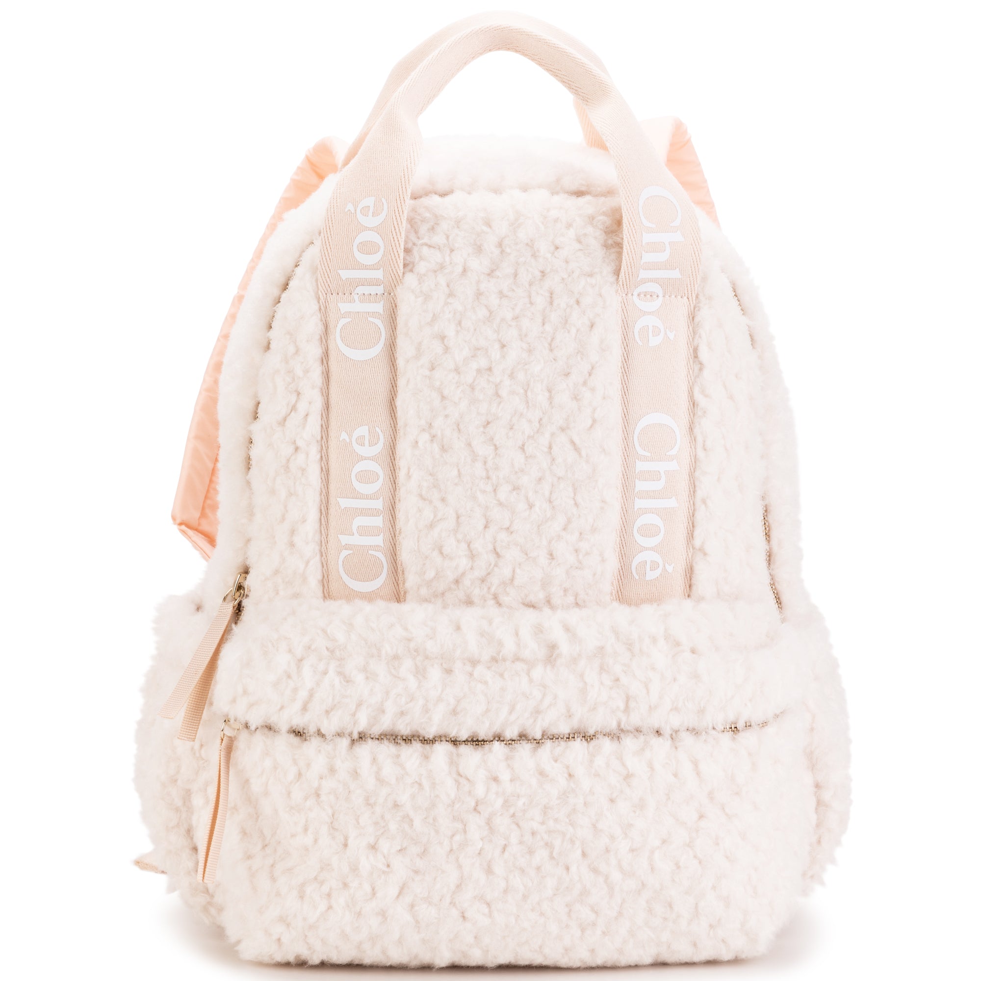 Girls Ivory Faux Fur Backpack (40cm)