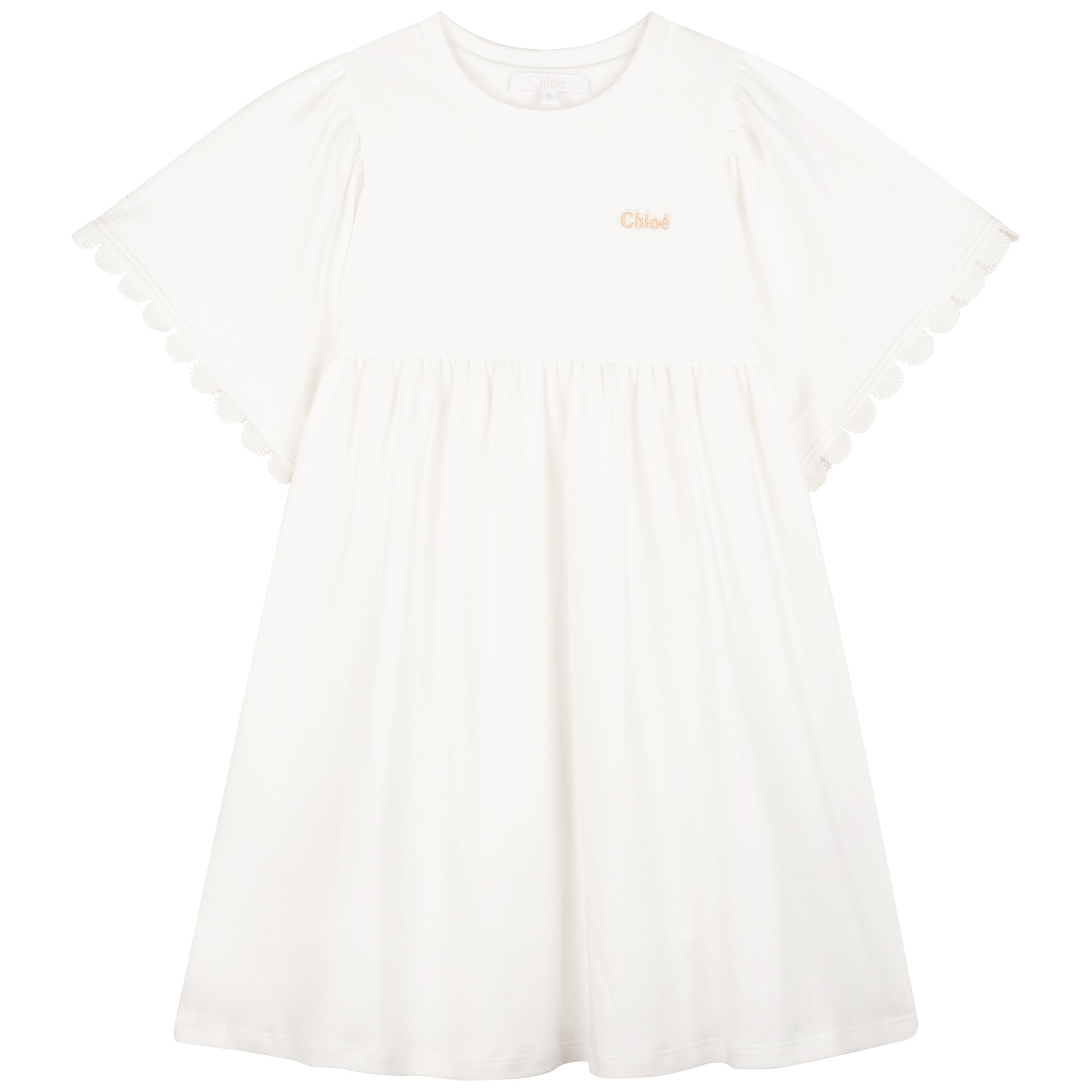 Girls White Logo Dress
