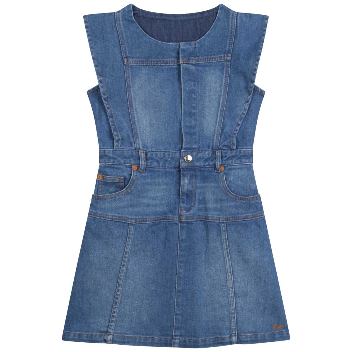 Girls Denim Blue Dress