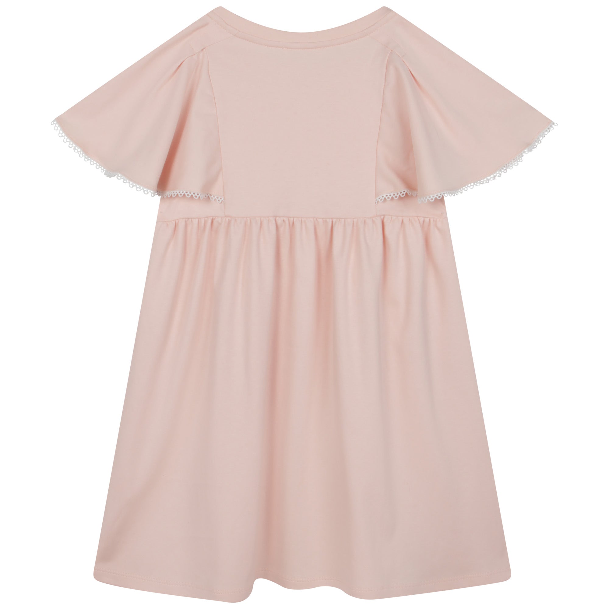 Girls Pink Ruffled Dress
