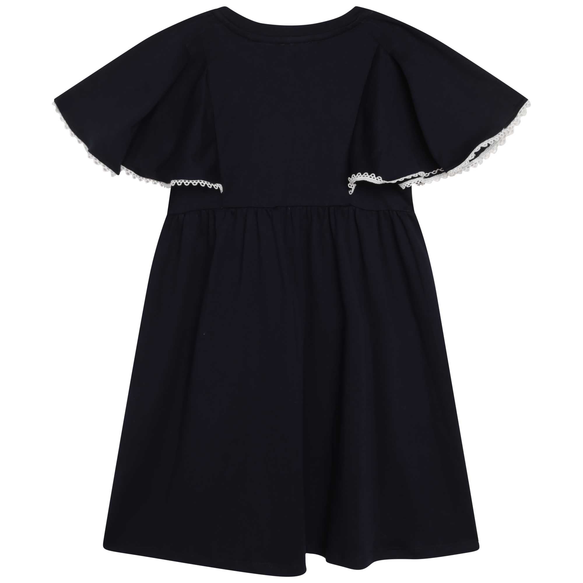 Girls Blue Ruffled Dress