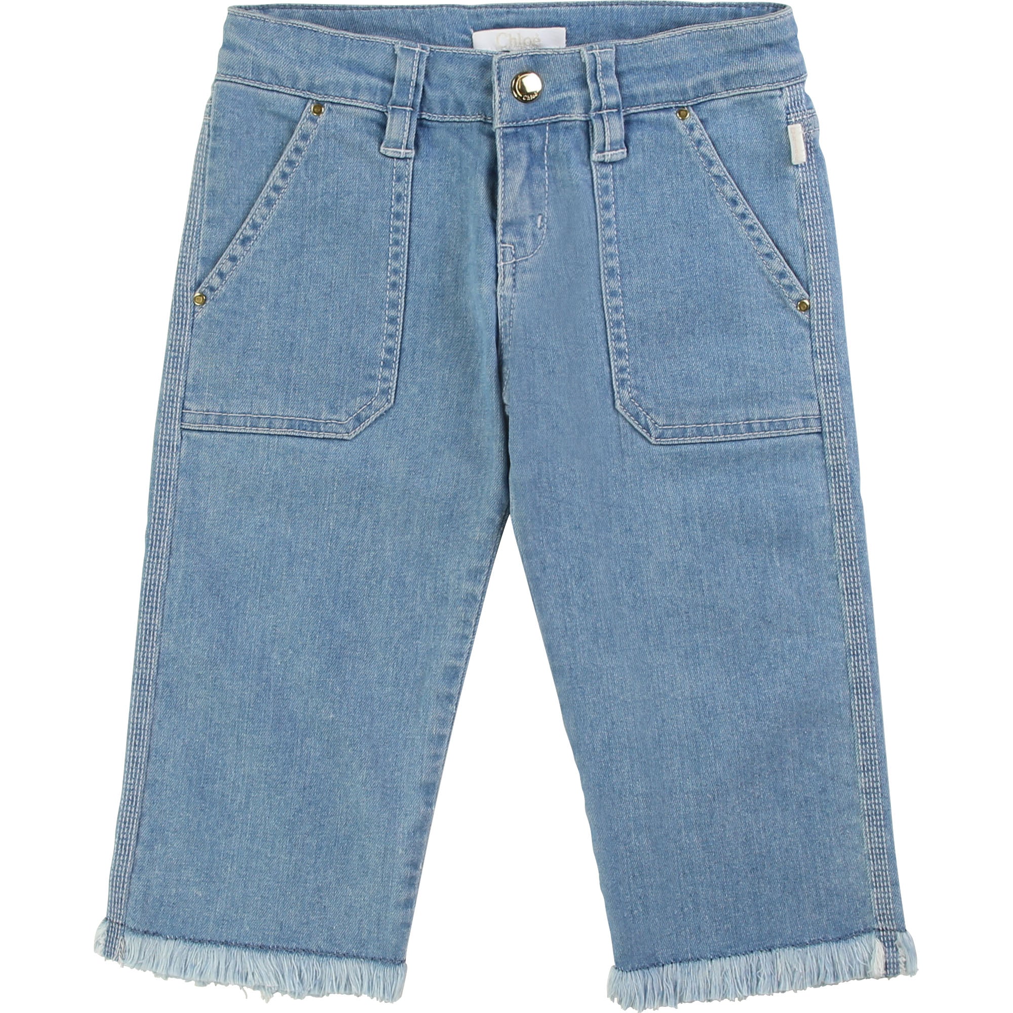 Girls Blue Denim Trousers
