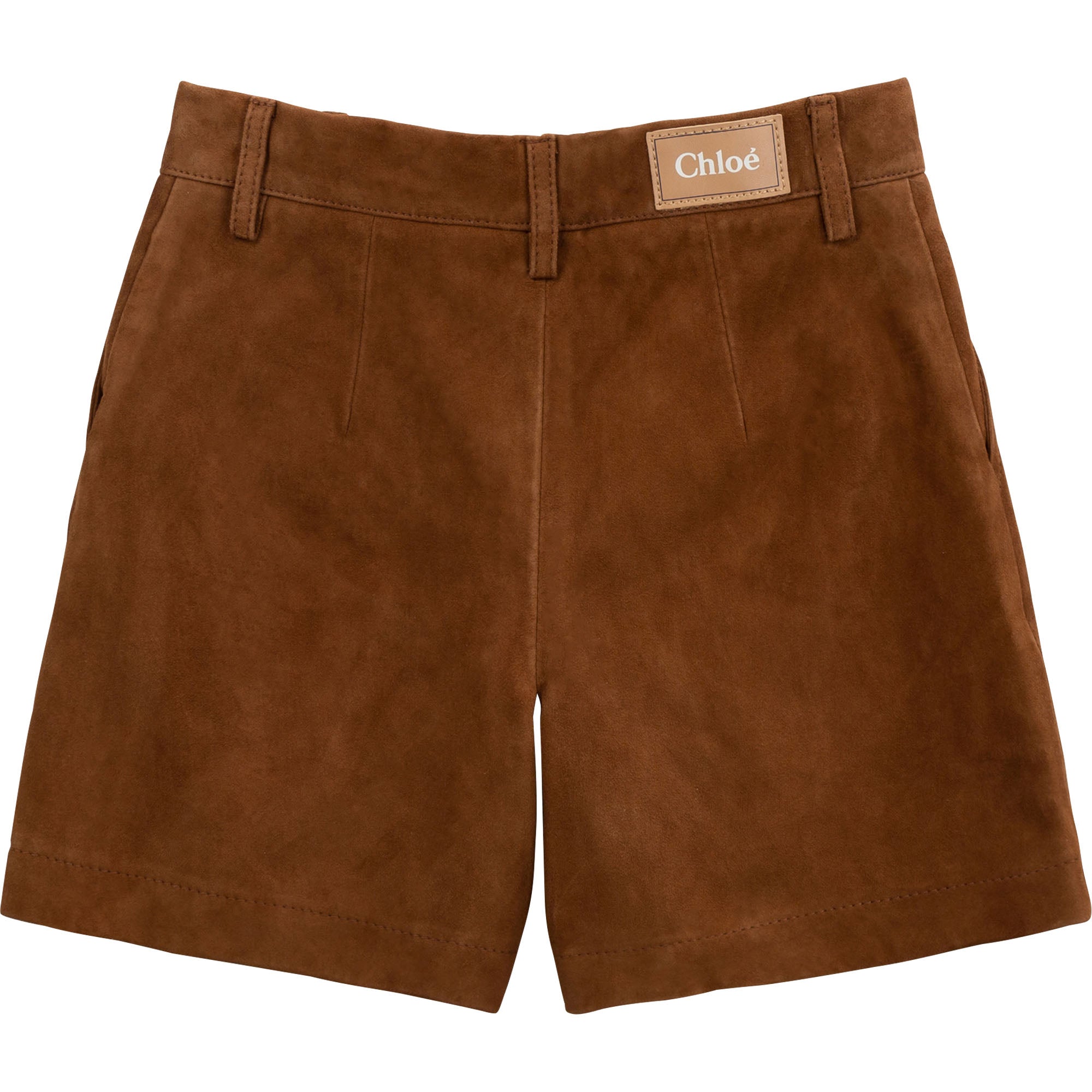 Girls Brown Faux Suede Shorts