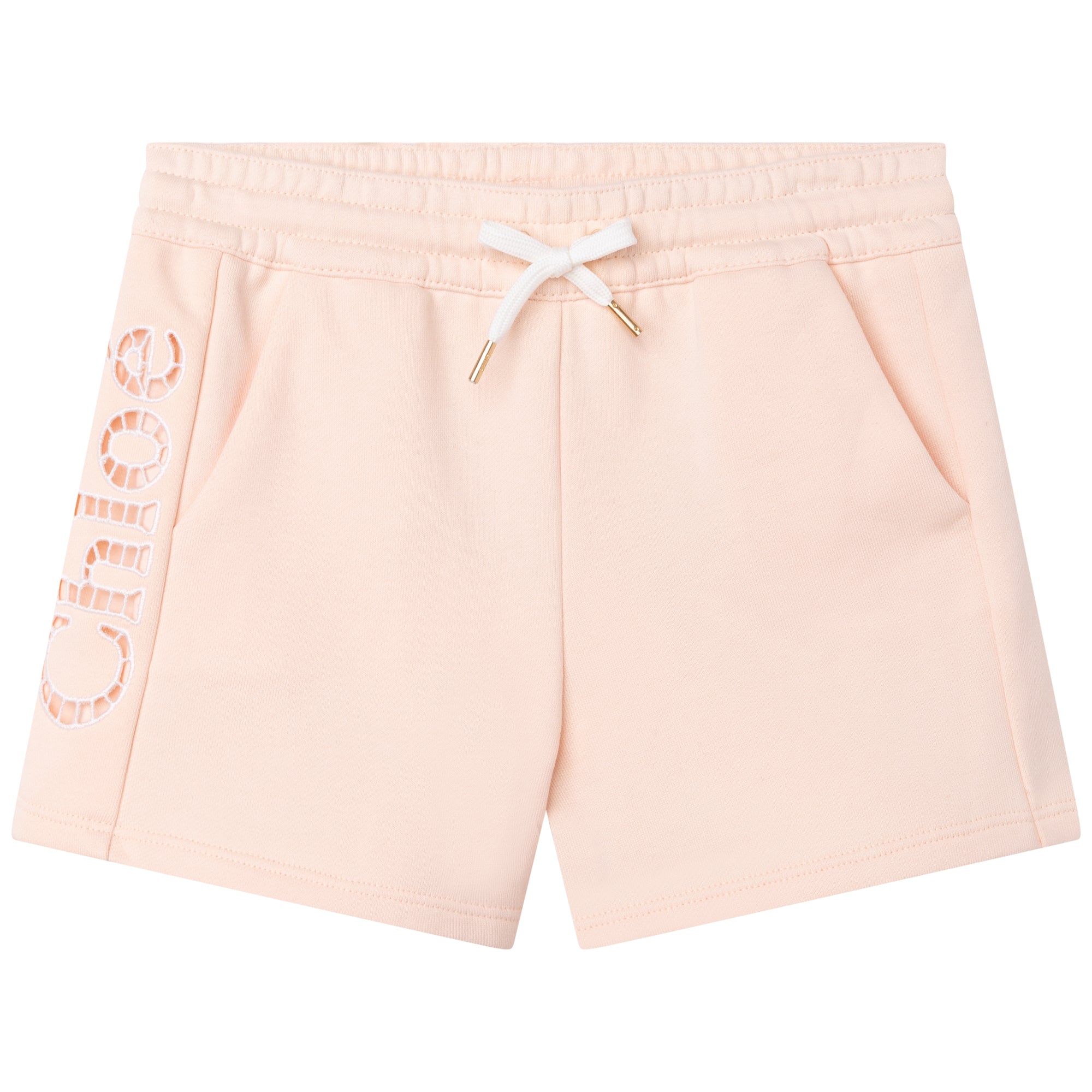 Girls Pink Cotton Shorts