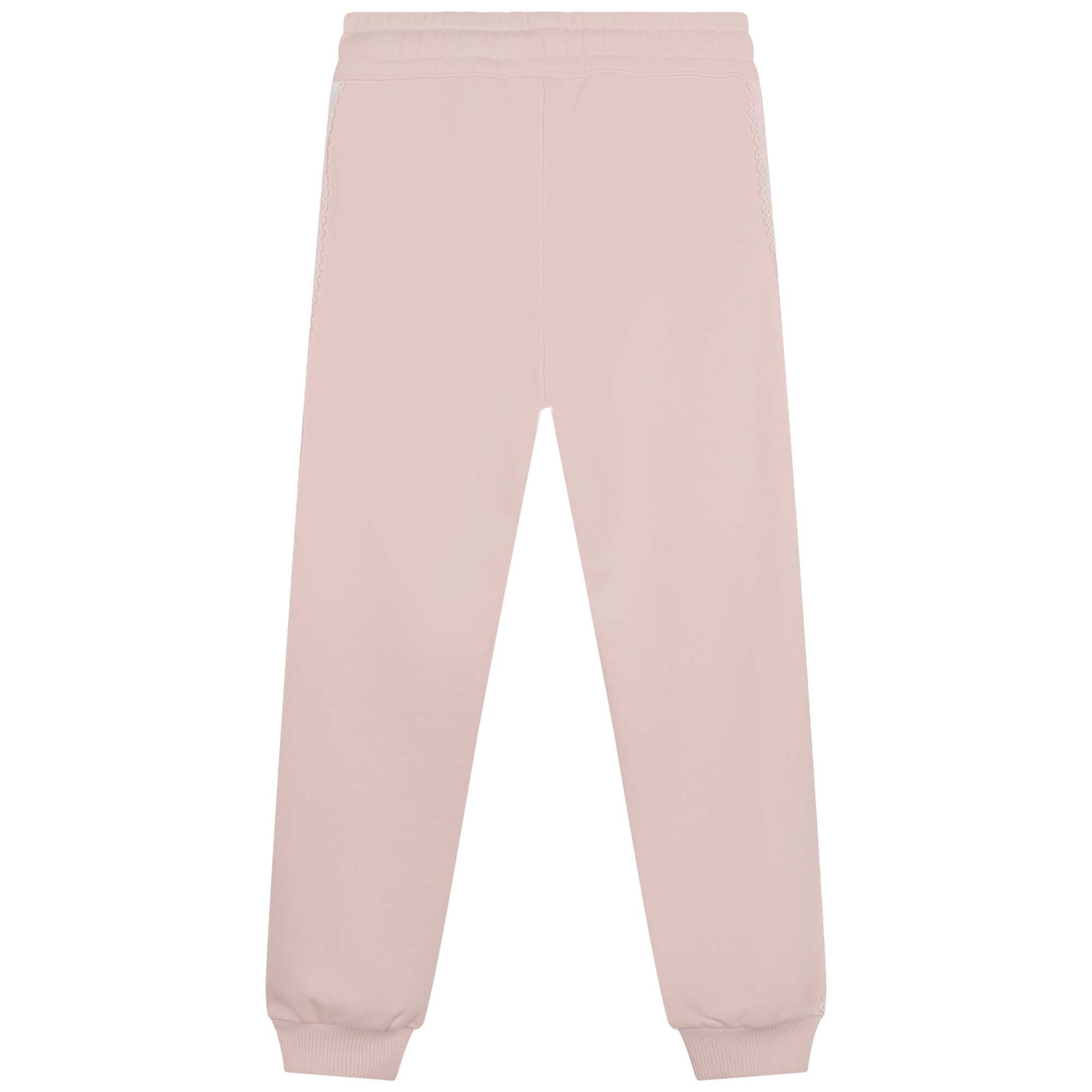 Girls Pink Cotton Trousers