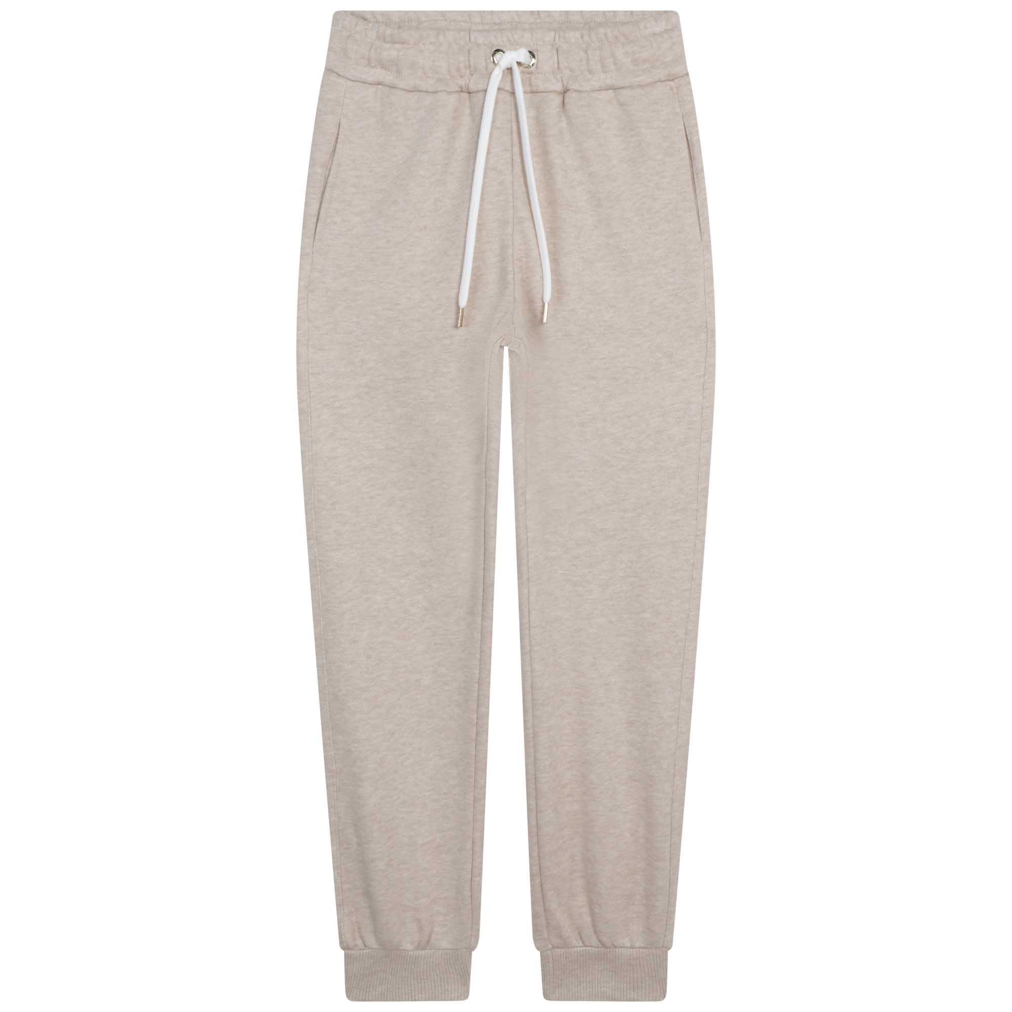 Girls Beige Cotton Trousers