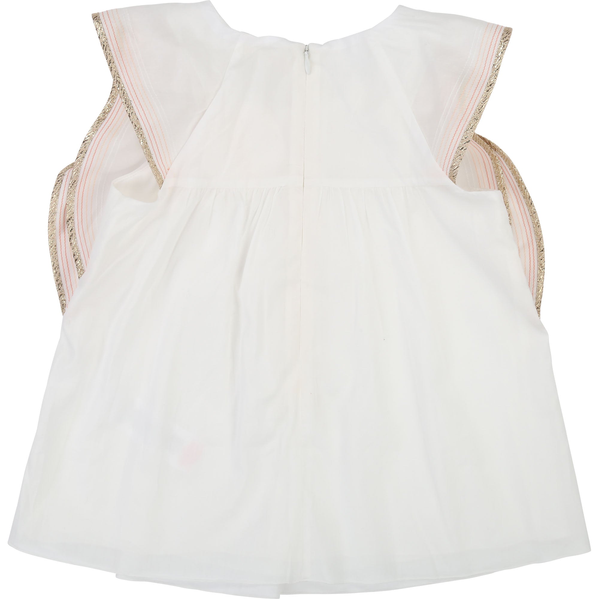 Girls Off-white Cotton Top