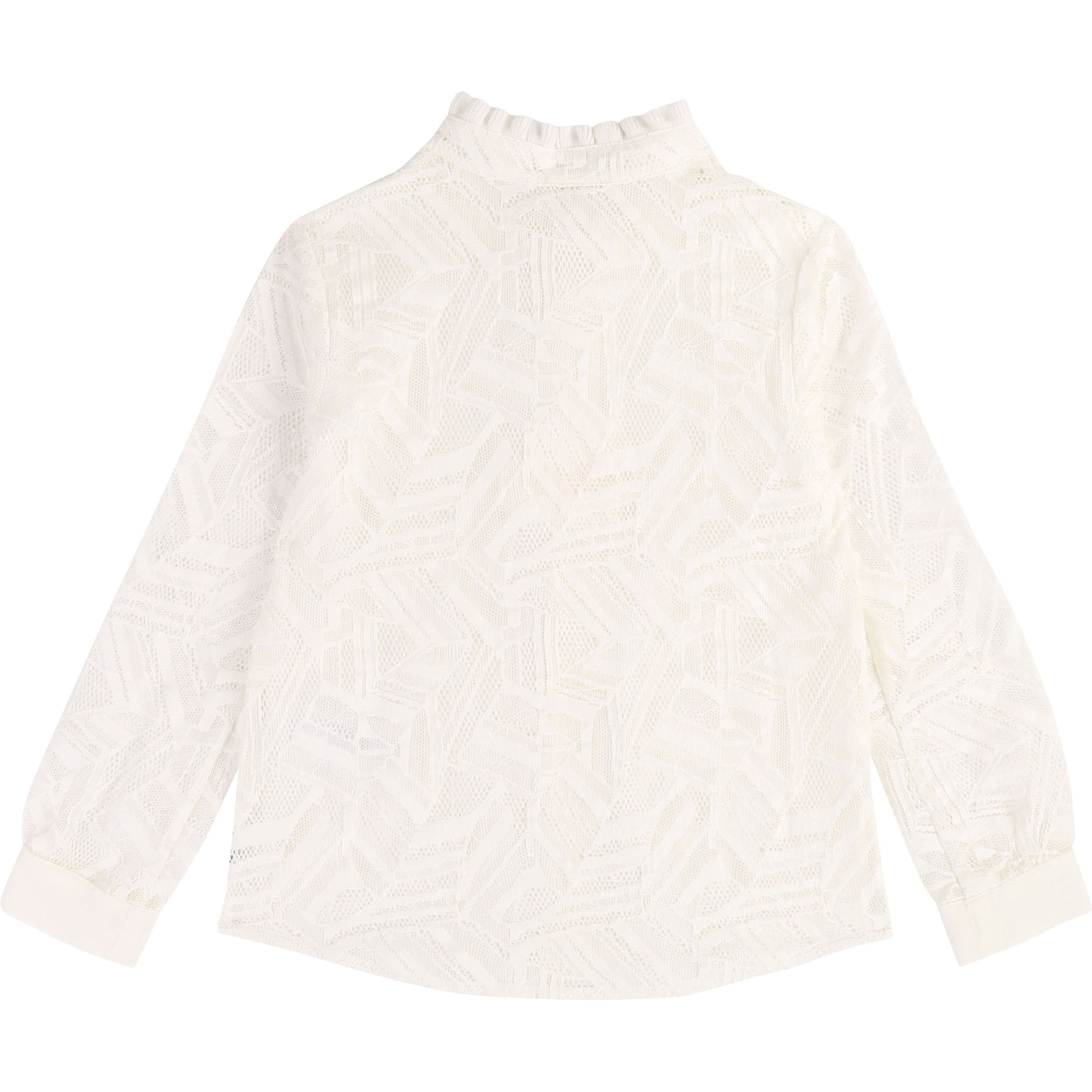 Girls White Printed Shirt