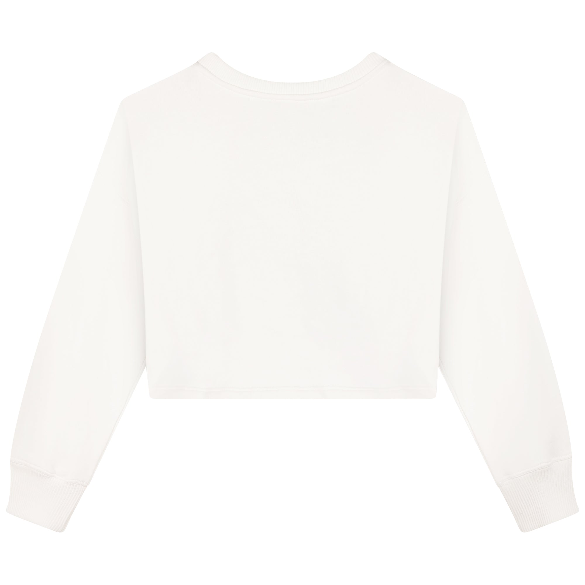 Girls White Cotton Sweatshirt