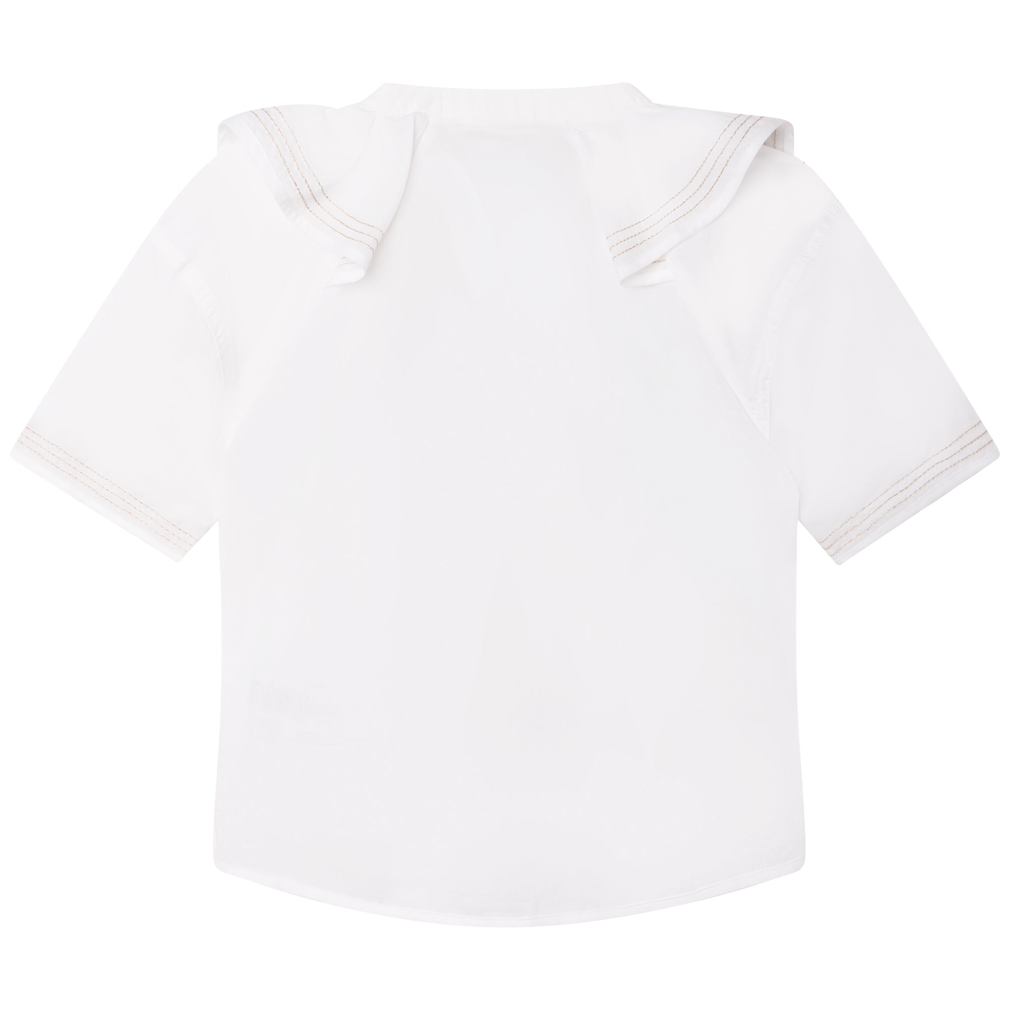 Girls White Cotton Shirt