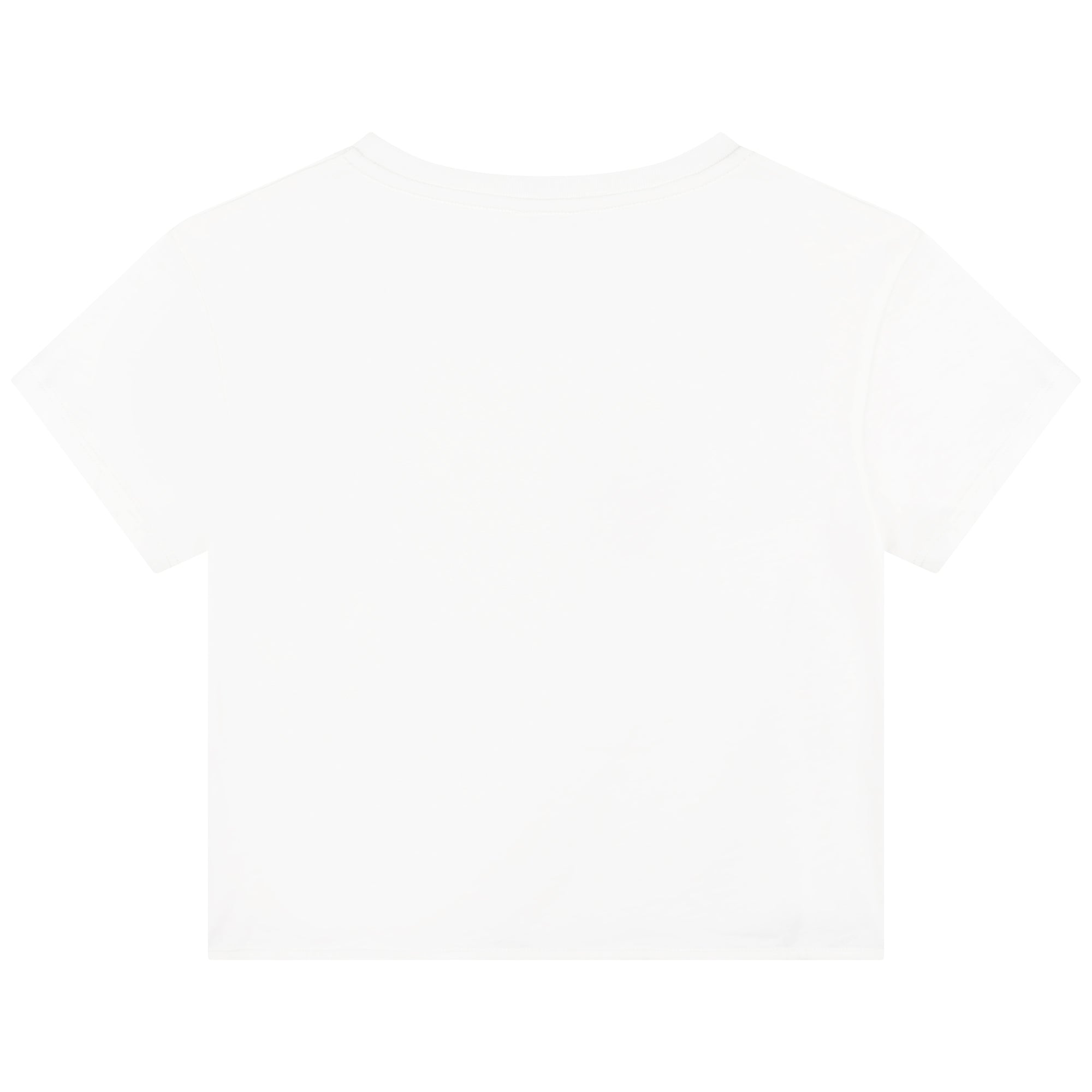 Girls White Logo Cotton T-Shirt