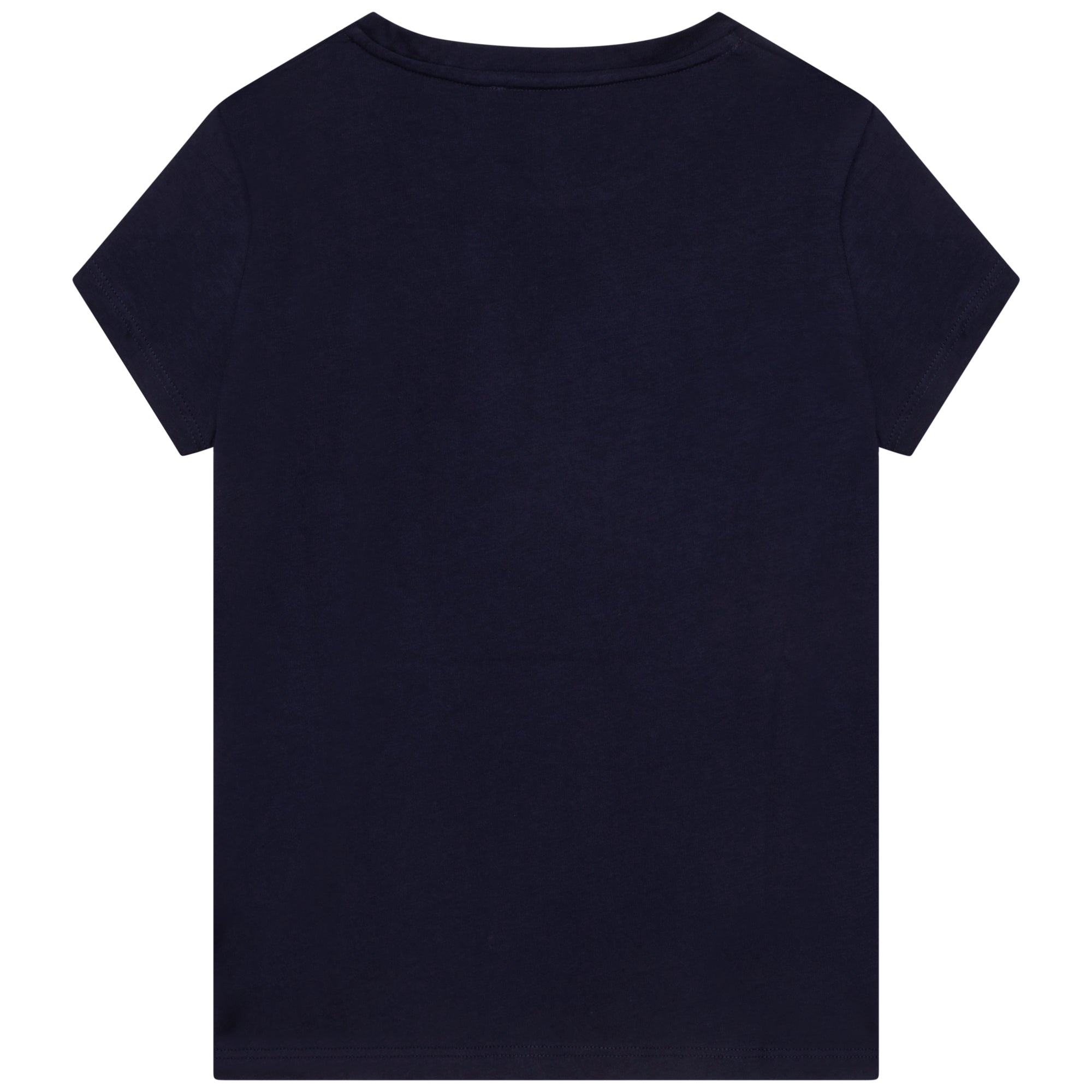 Girls Blue Logo Cotton T-Shirt