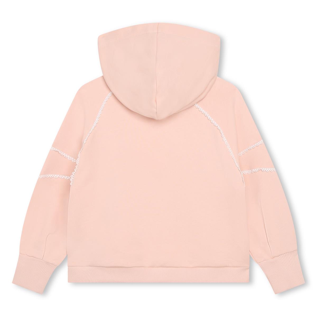 Girls Pink Hooded Sweatshirt