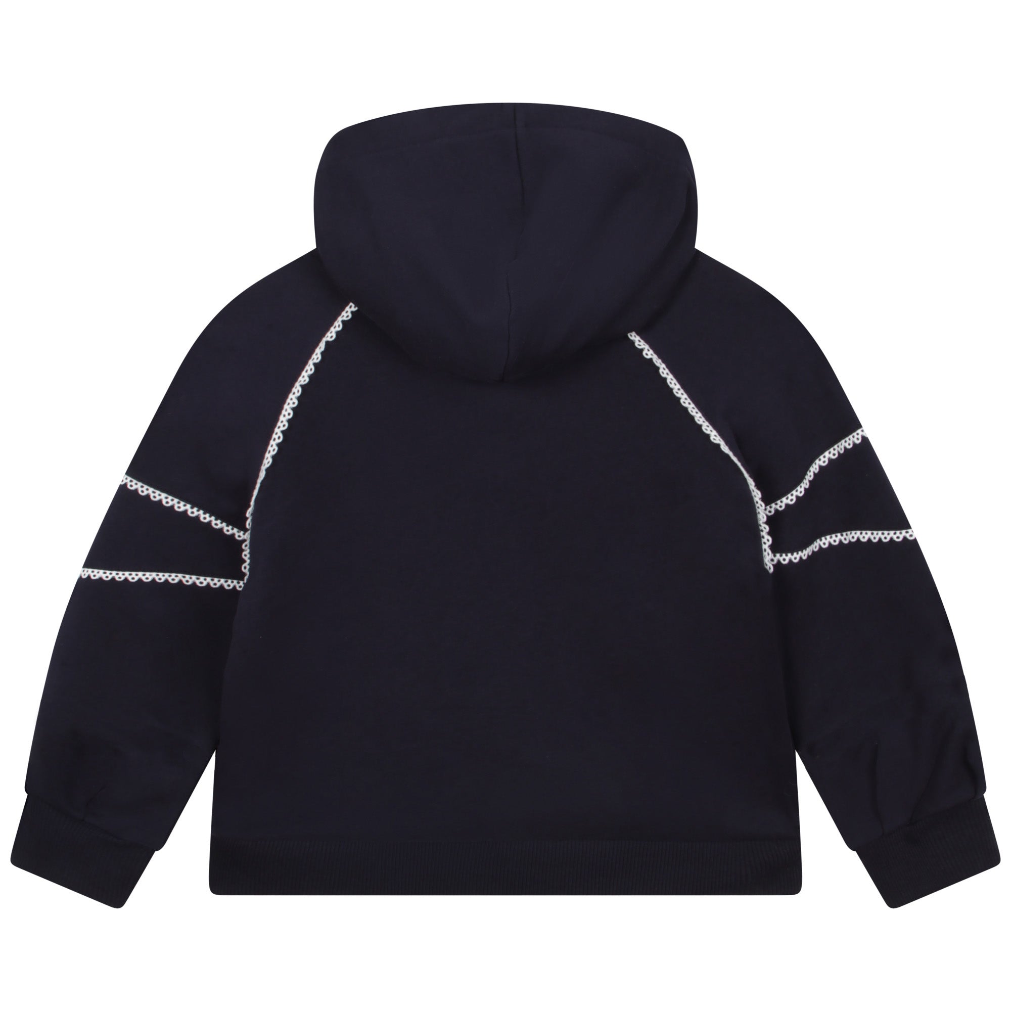 Girls Blue Logo Cotton Sweatshirt