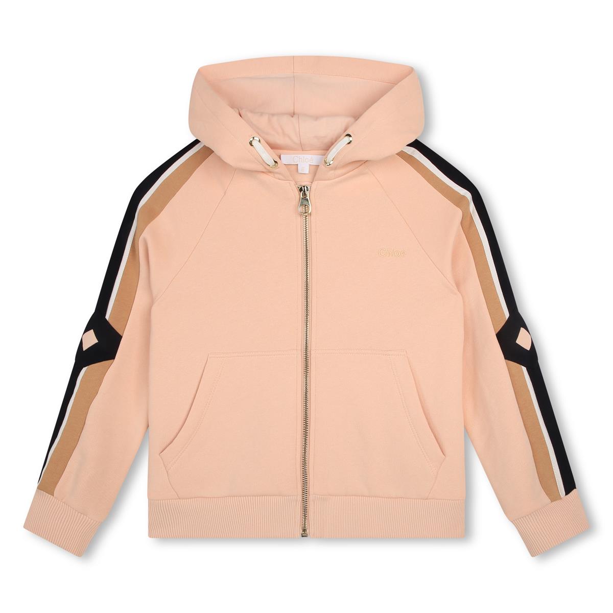 Girls Pink Zip-Up Top