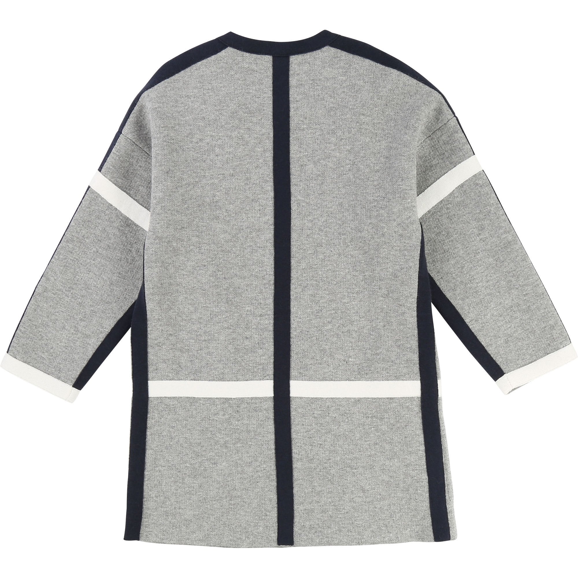 Girls Grey Chine Cotton Coat