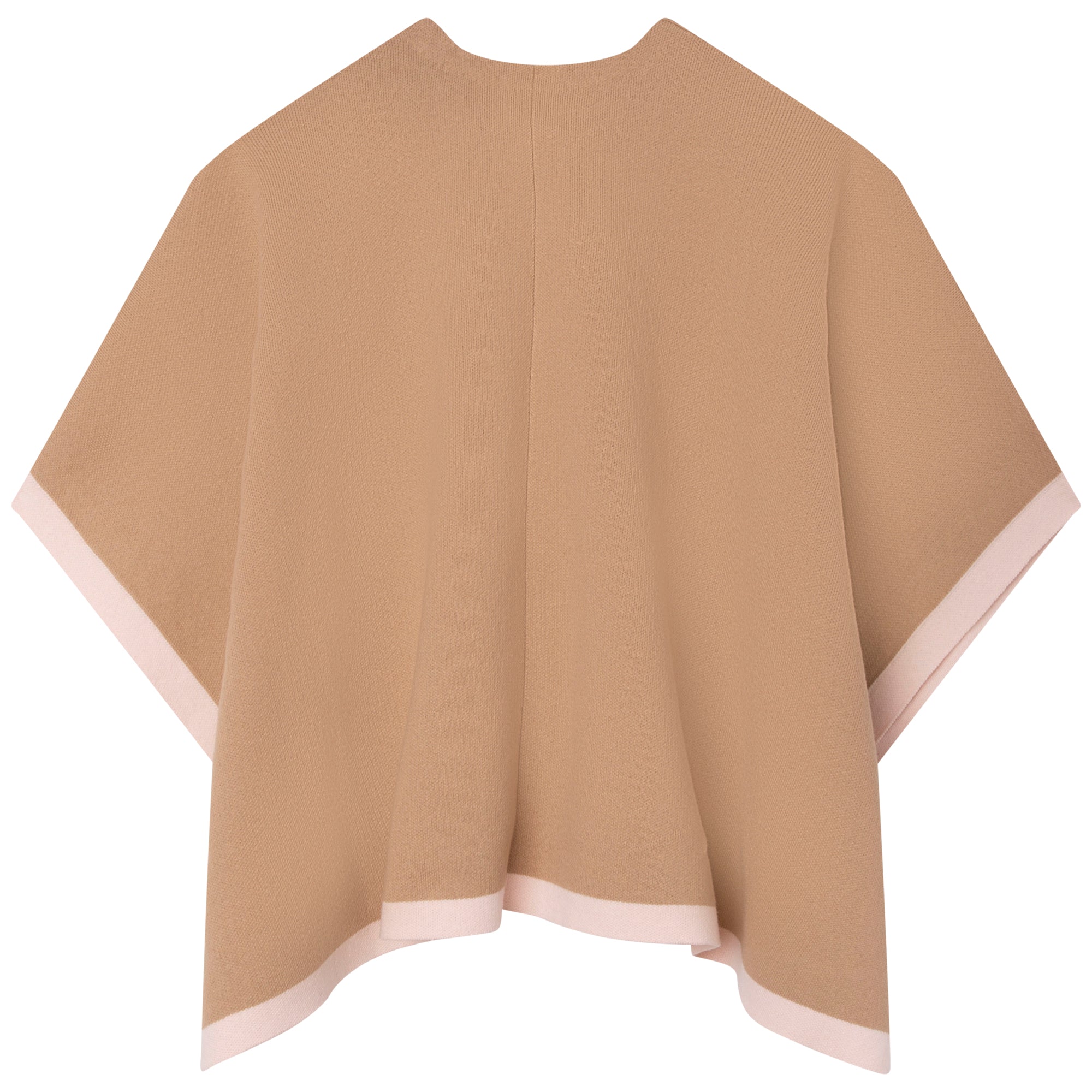Girls Beige Logo Knitted Cape
