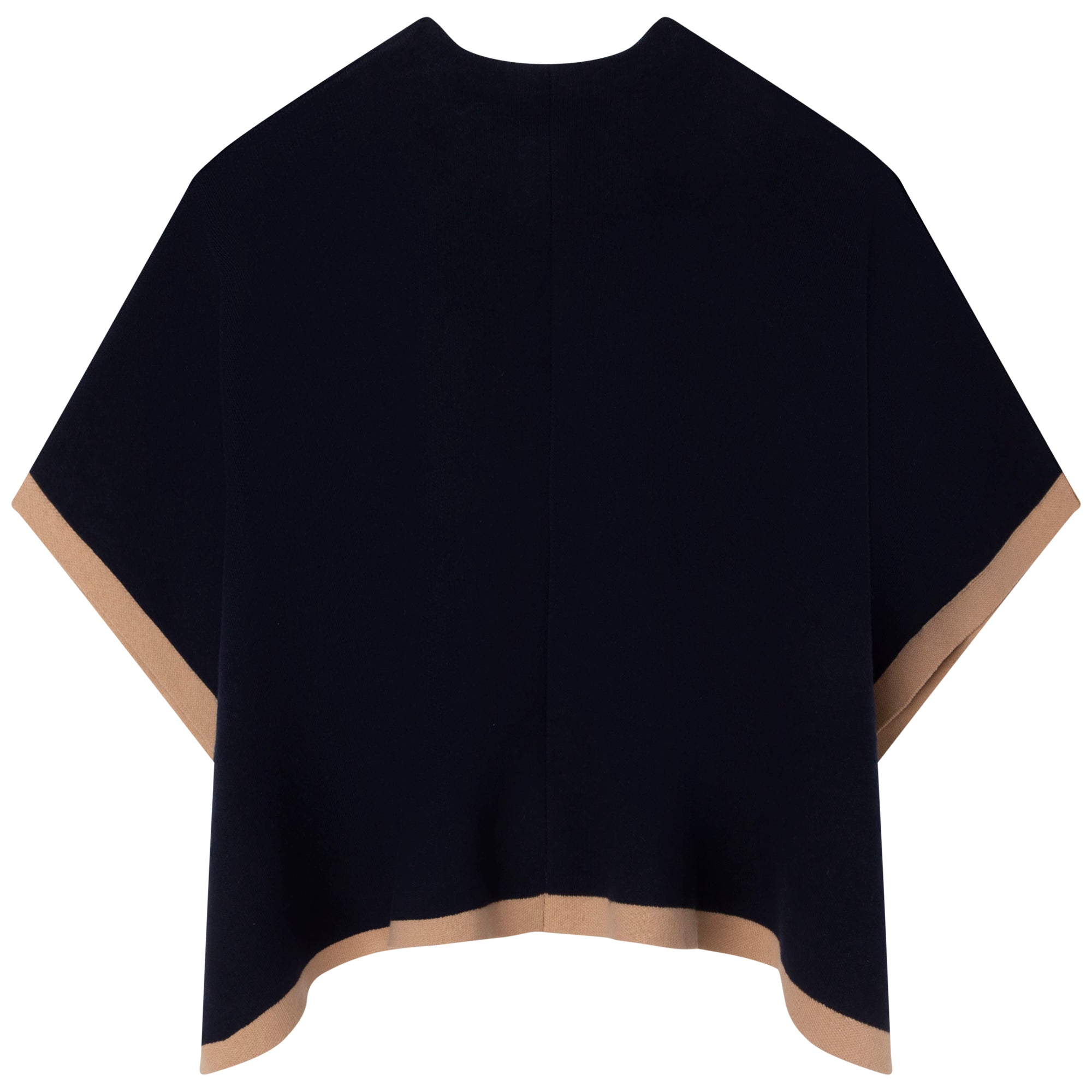 Girls Navy Knit Cape