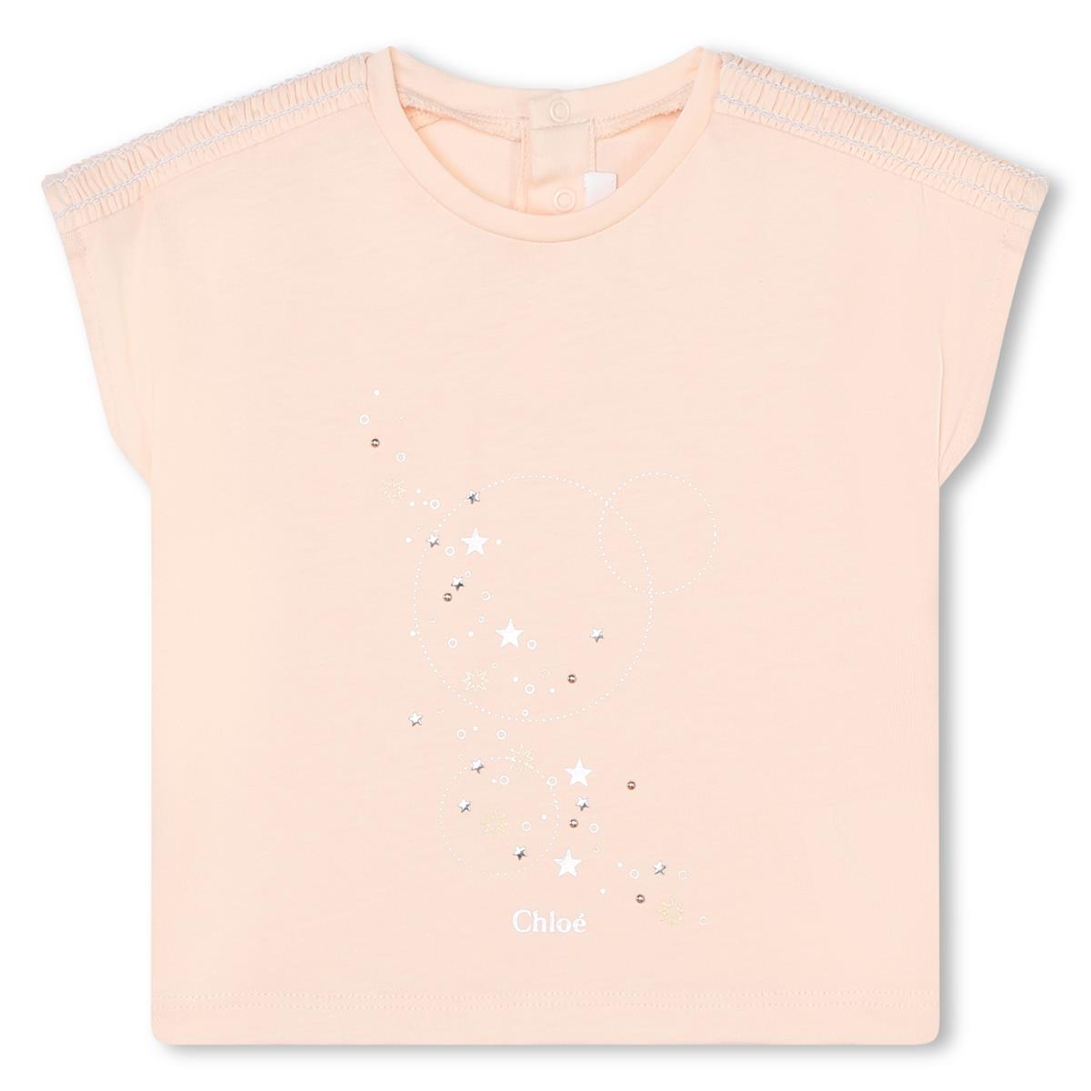 Baby Girls Pink Cotton T-Shirt