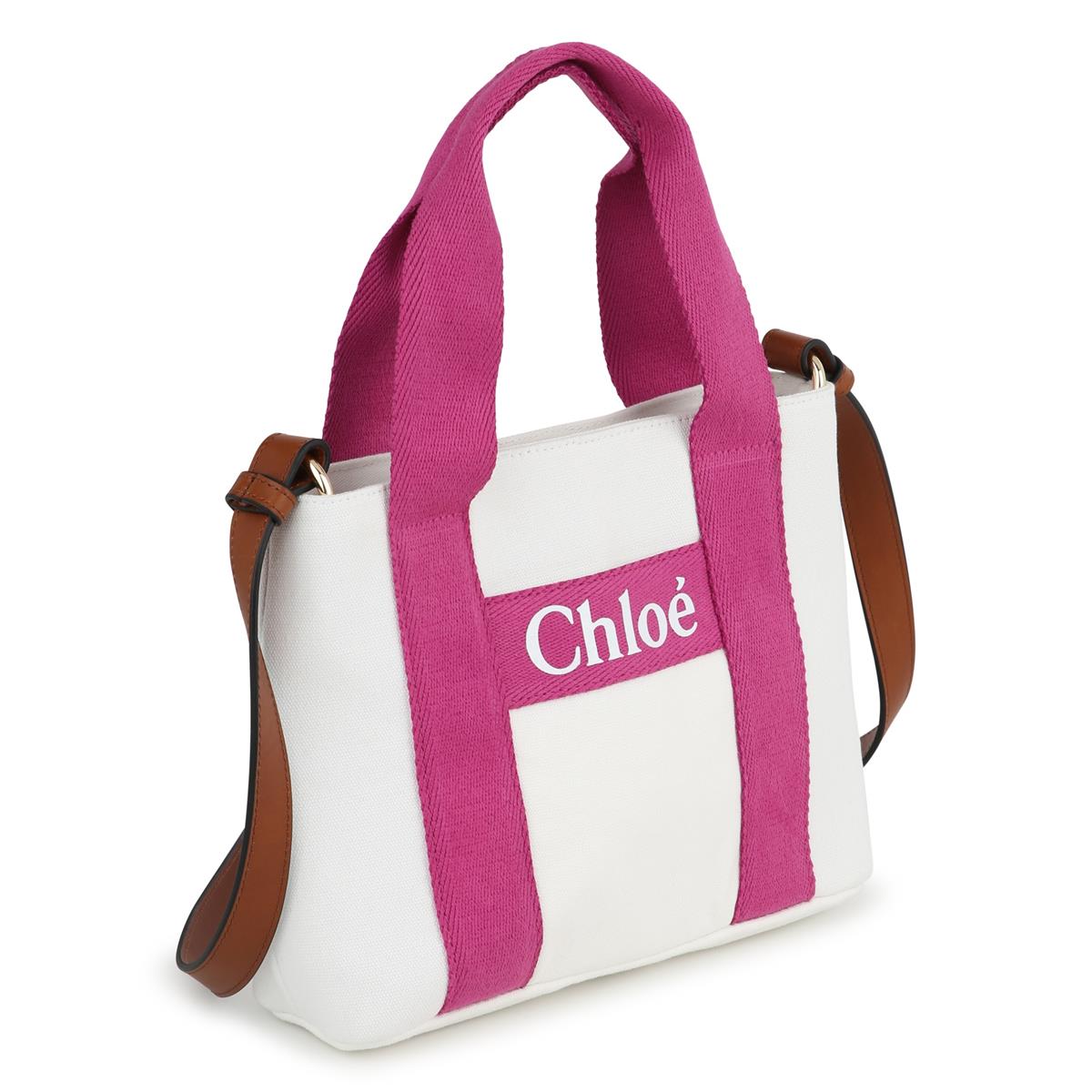 Girls White Logo Handbag(20x25x8cm)