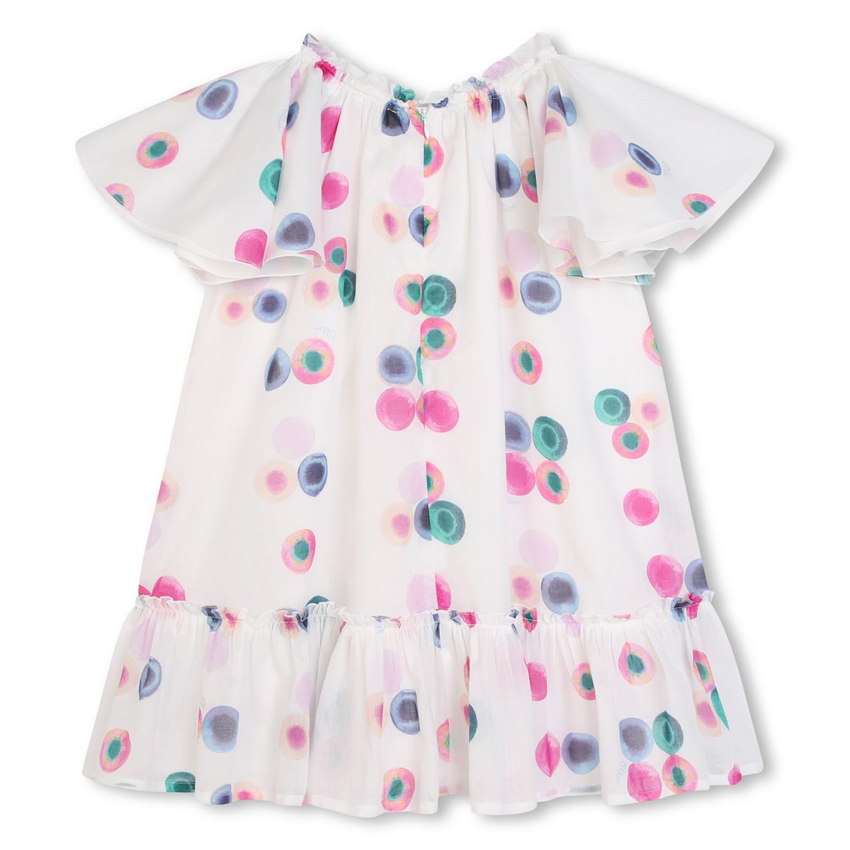 Girls White Cotton Dress