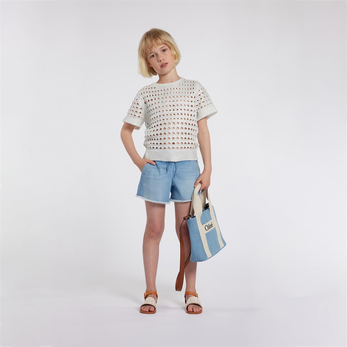 Girls White Logo Sandals