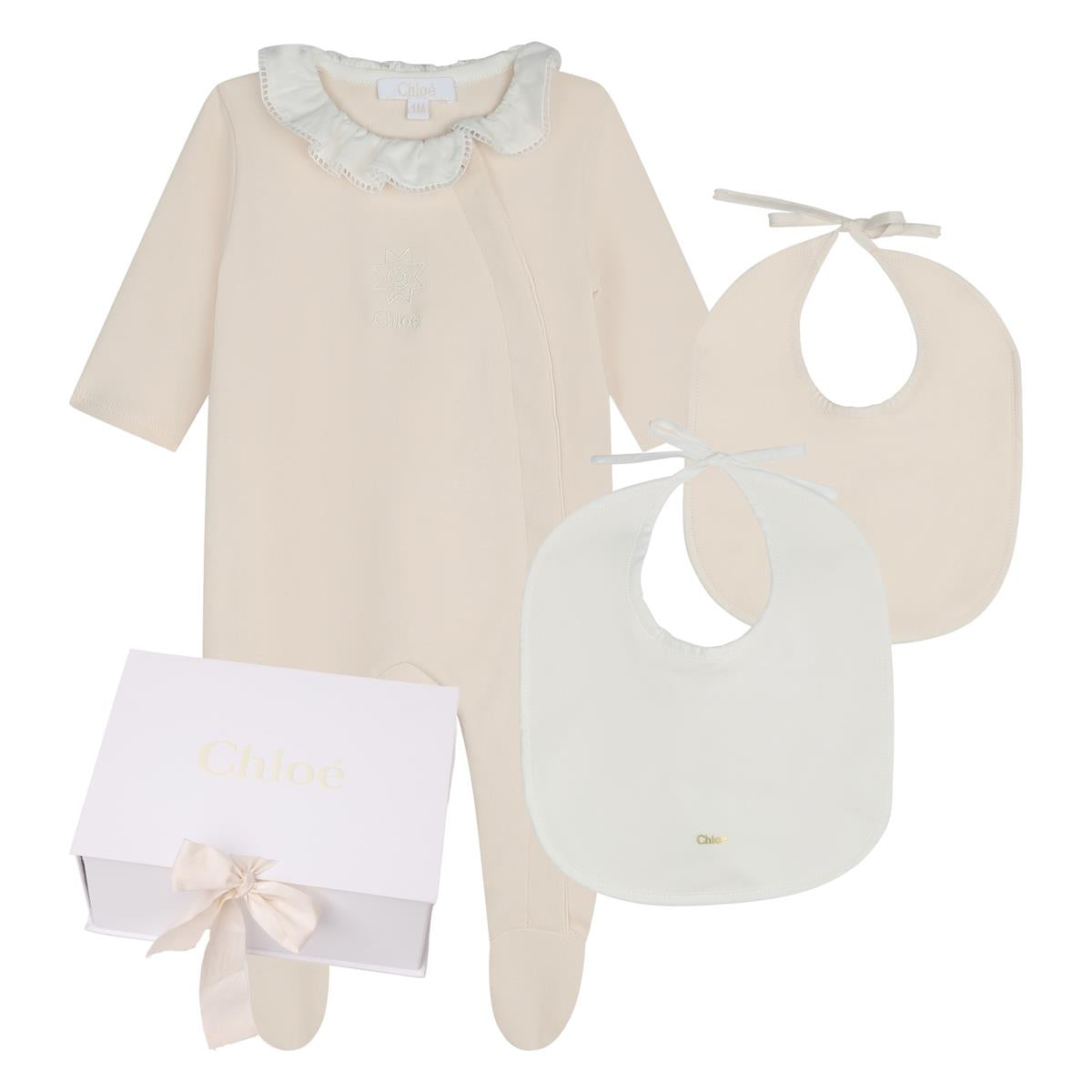Baby Girls Light Pink Cotton Babysuit Set