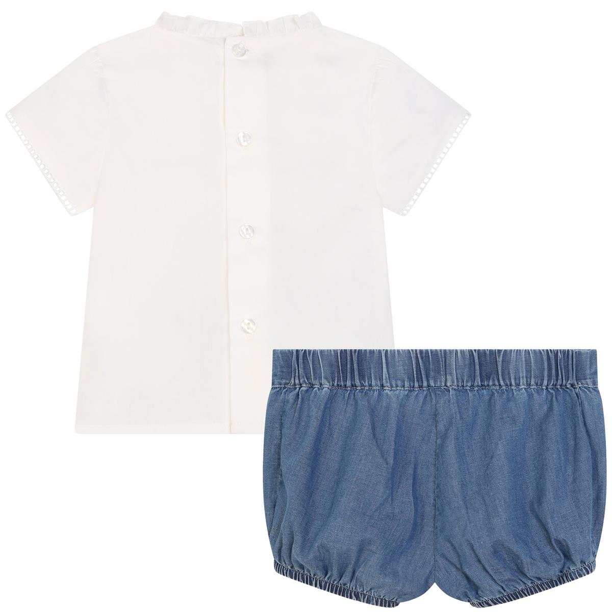 Baby Girls White Cotton Set