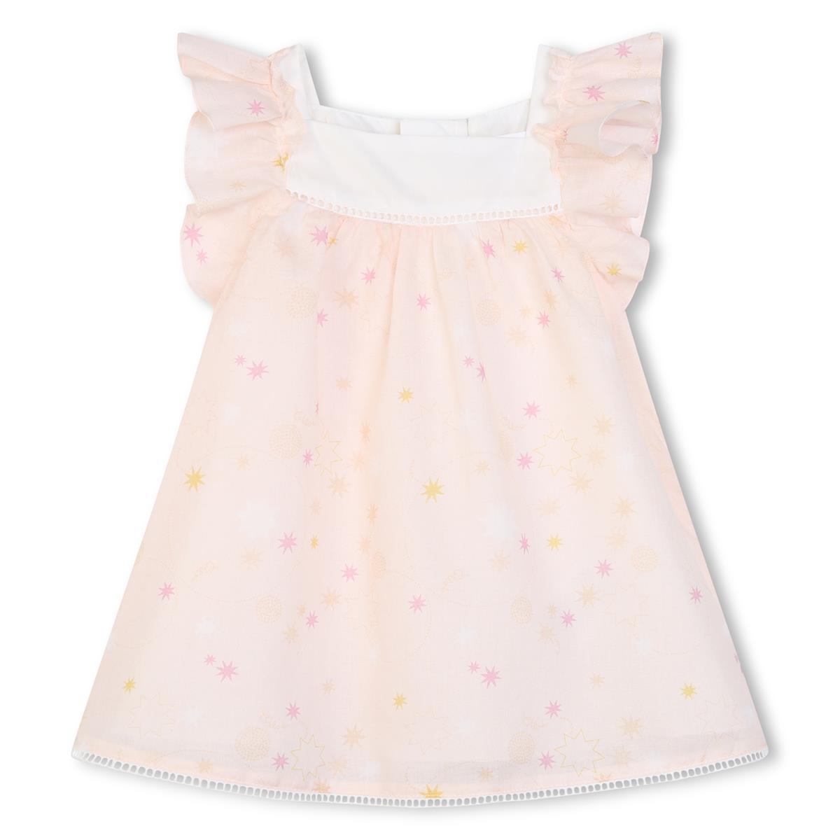 Baby Girls Pink Cotton Dress Set
