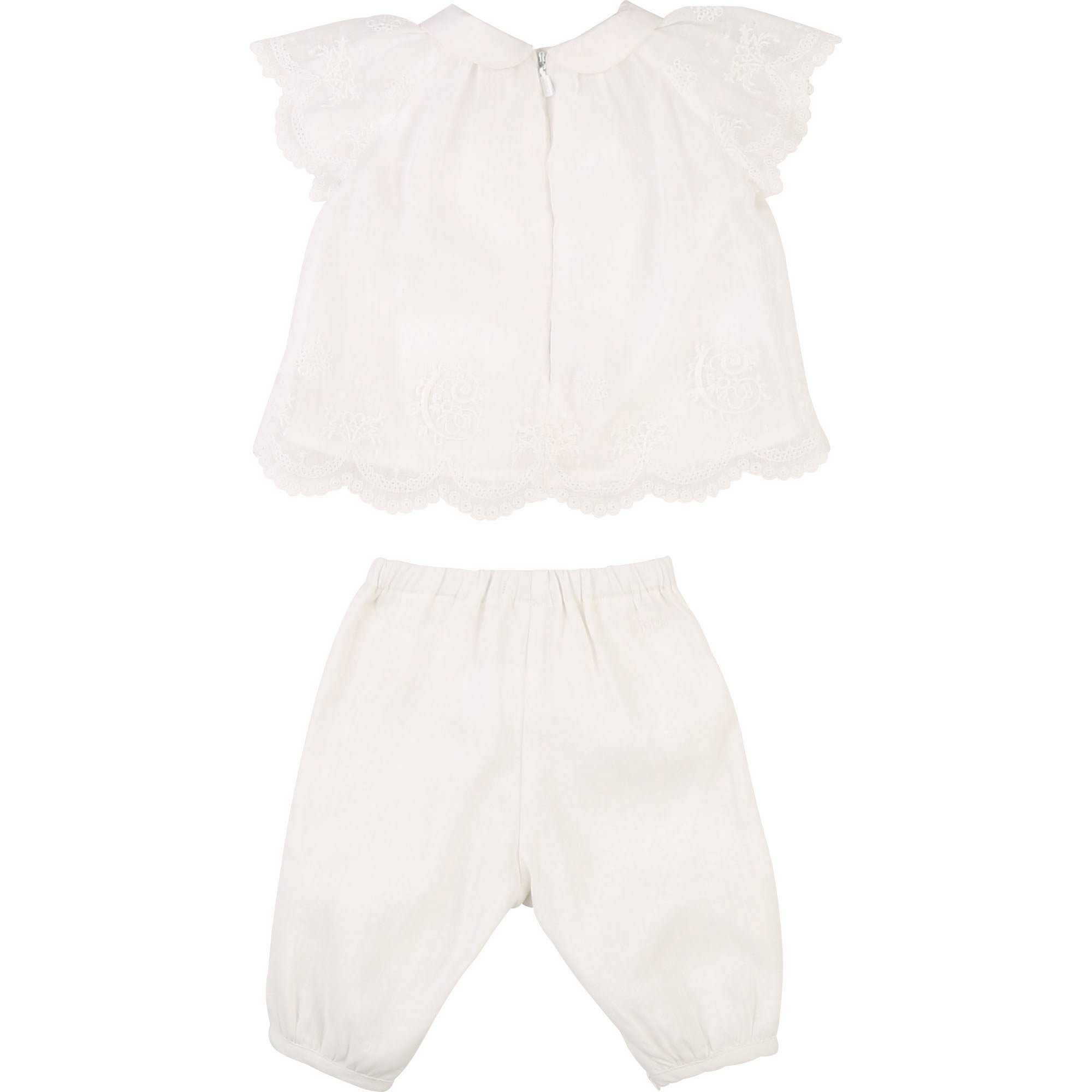 Baby Girls White Cotton Set