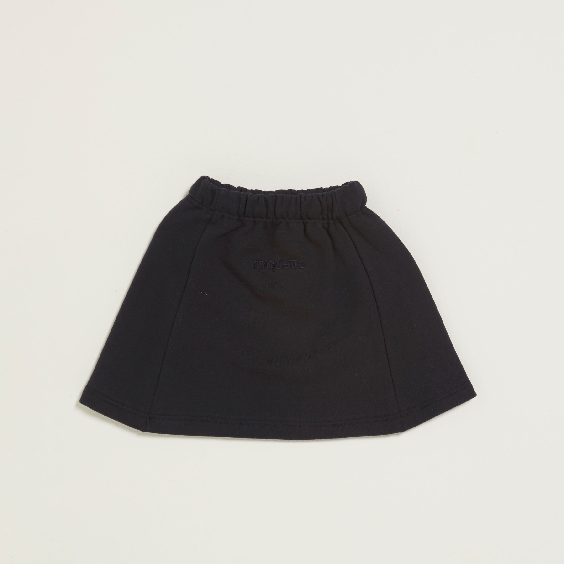 Girls Navy Logo Cotton Skirt