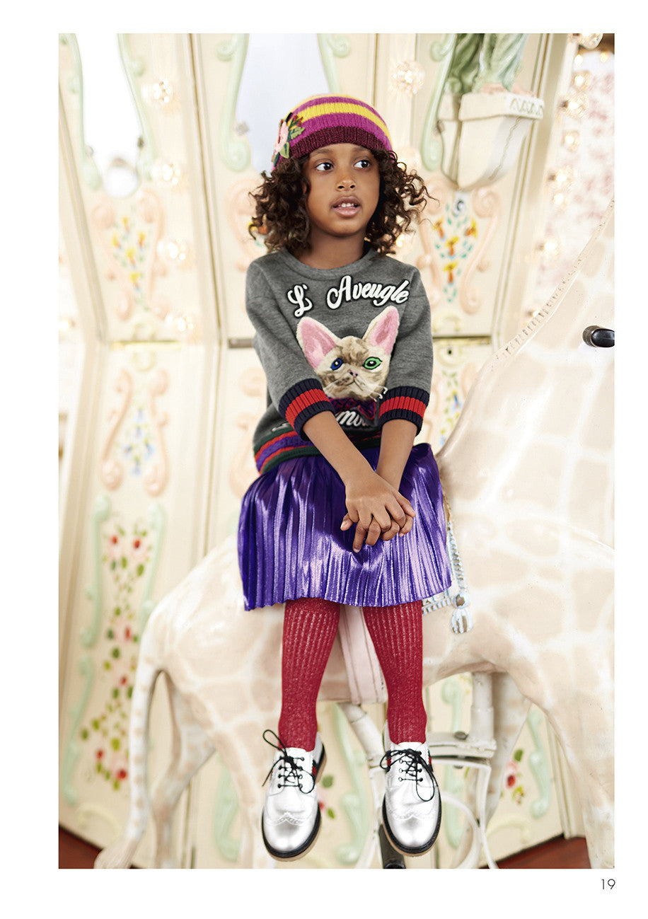 Girls Shine Purple Pleated Skirt - CÉMAROSE | Children's Fashion Store - 3