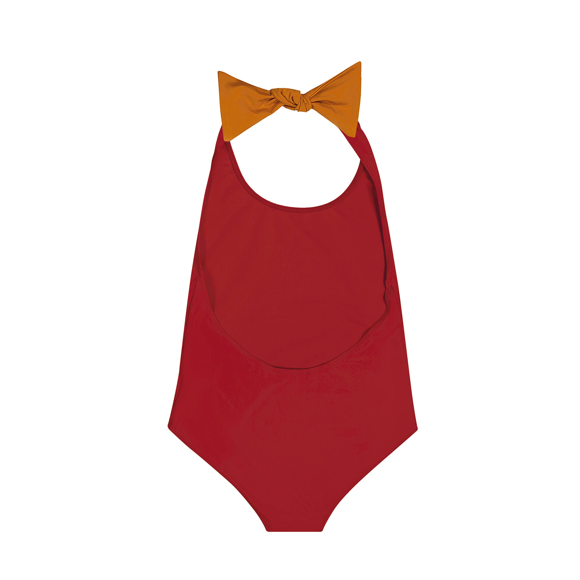 Girls Red UV Protective Swimsuit(UPF50+)