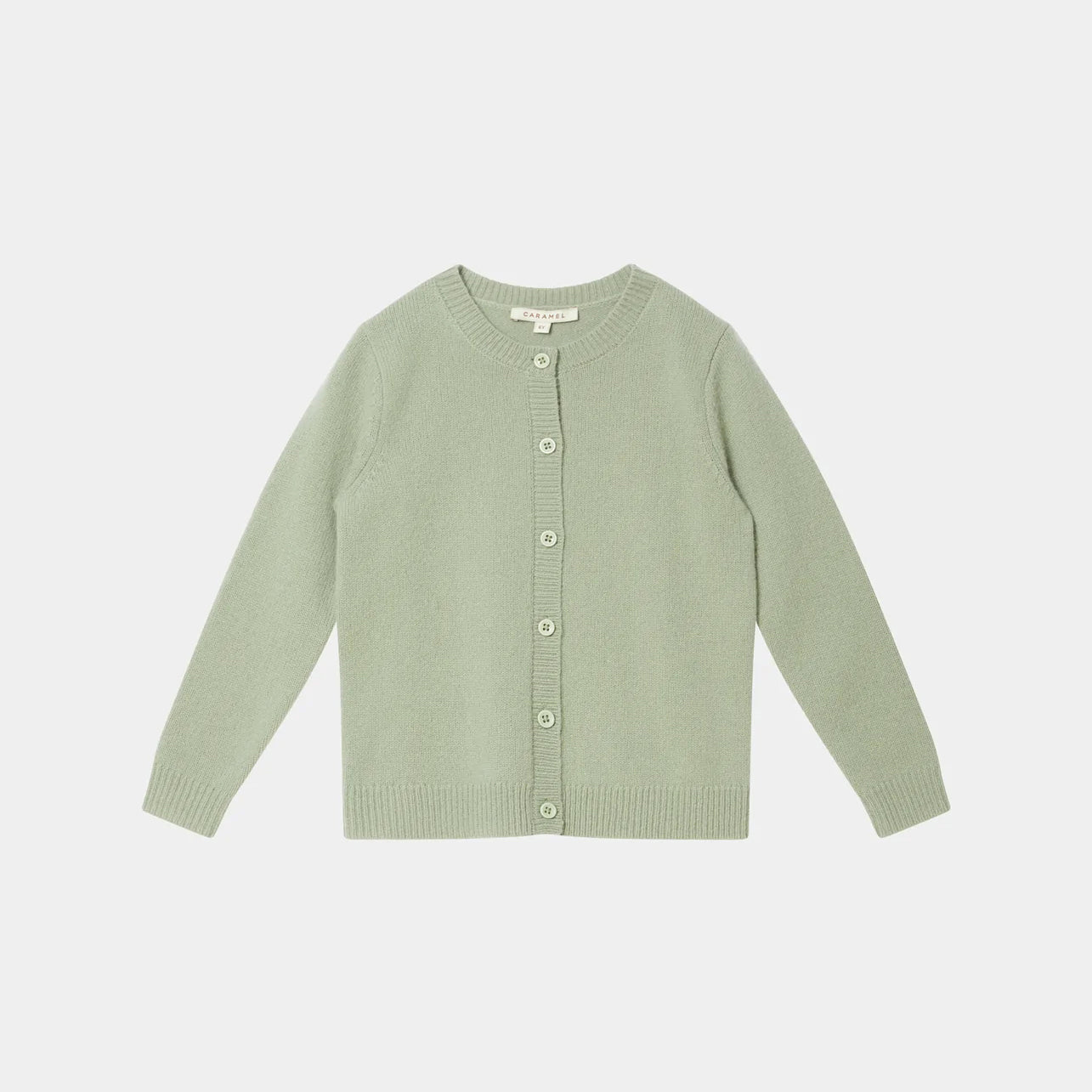 Girls Green Wool Cardigan