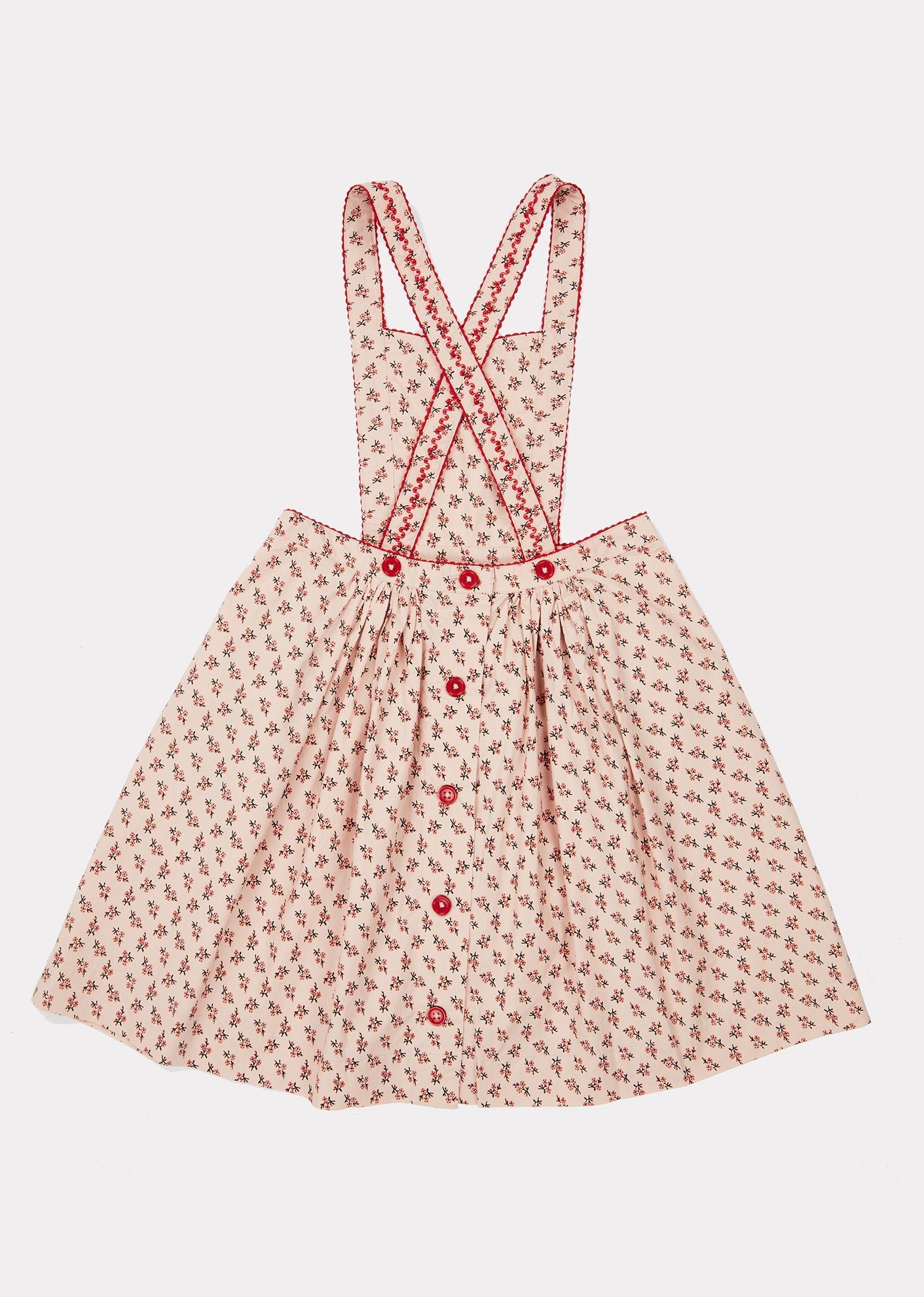 Girls Peach Goose Pinafore