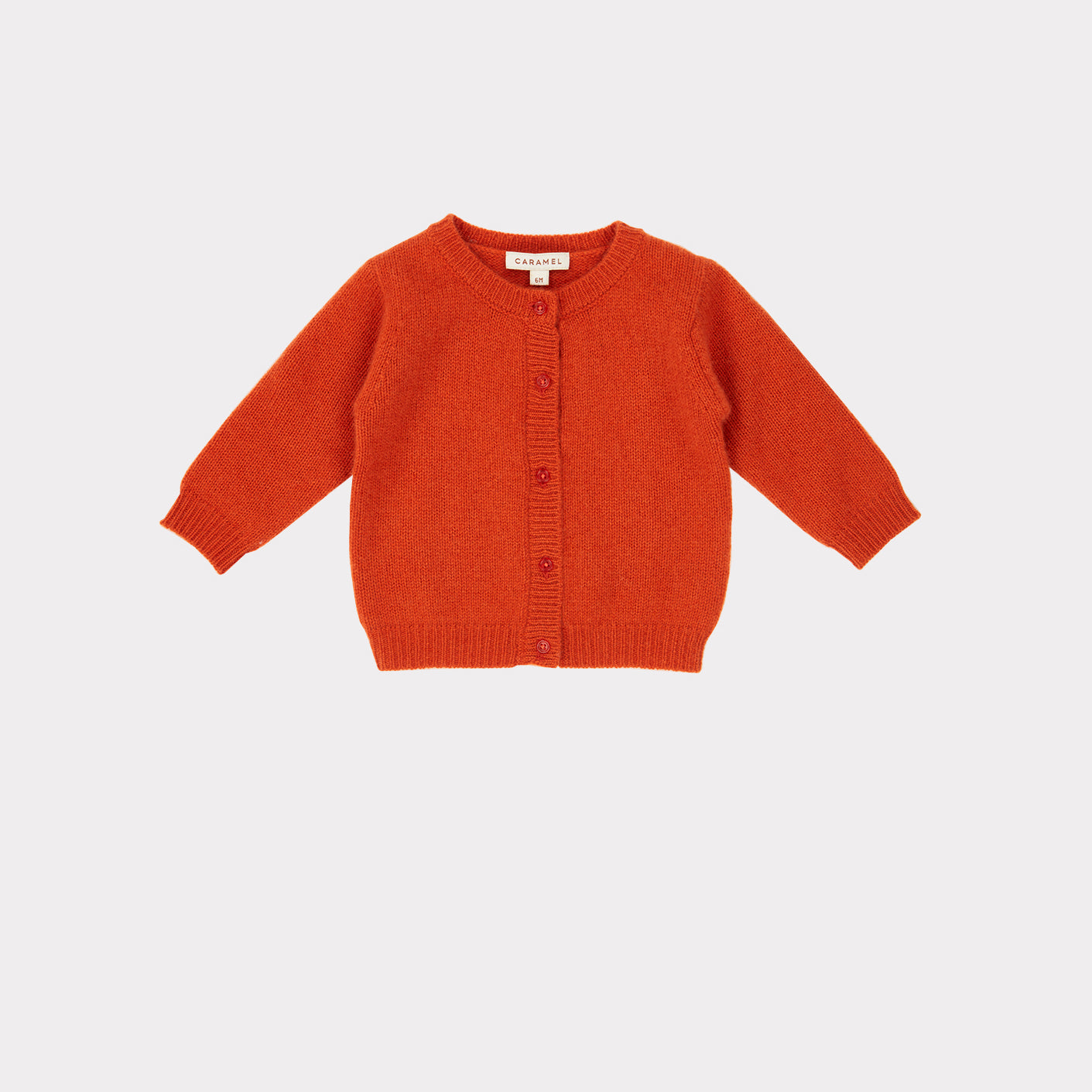 Baby Girls Red Cashmere Cardigan