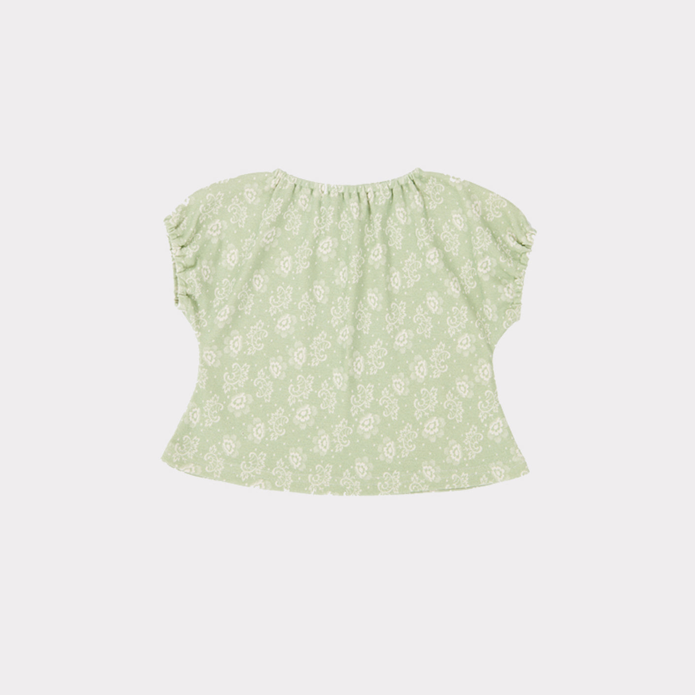 Baby Girls Mint Printed Cotton Set