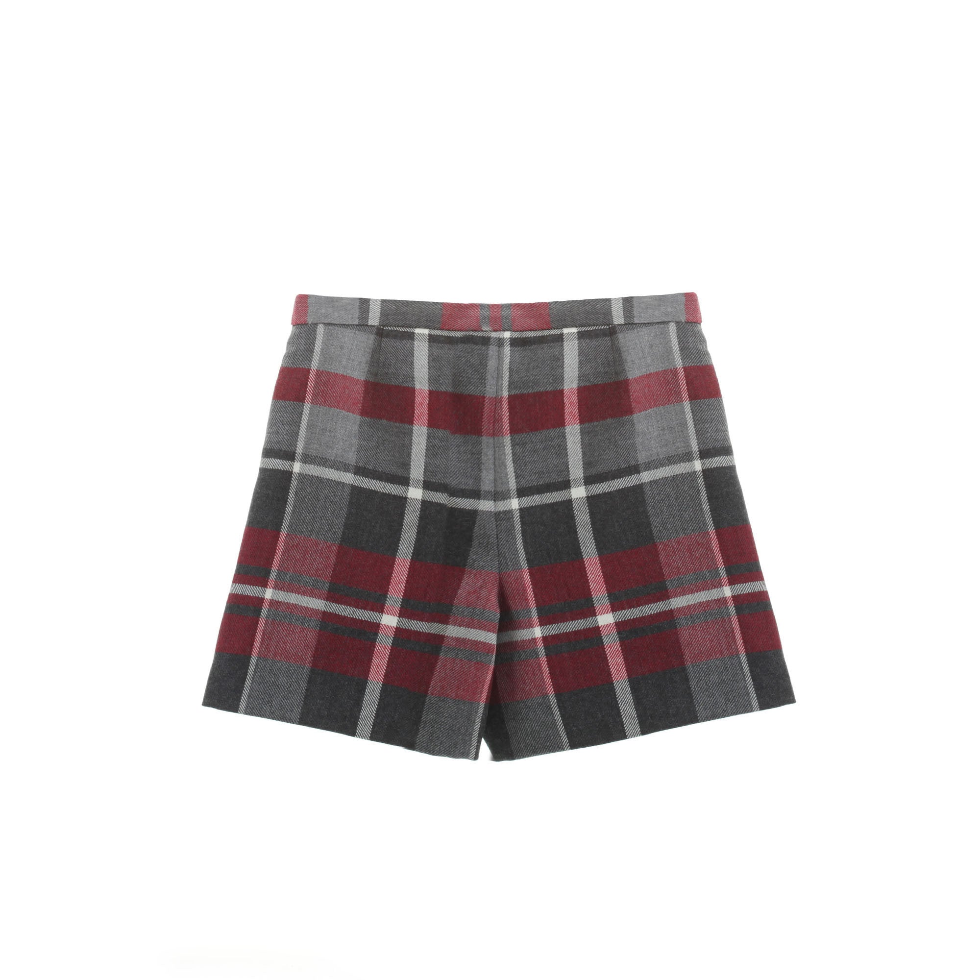 Girls Grey & Red Quadri Check Tartan Skirt - CÉMAROSE | Children's Fashion Store - 2