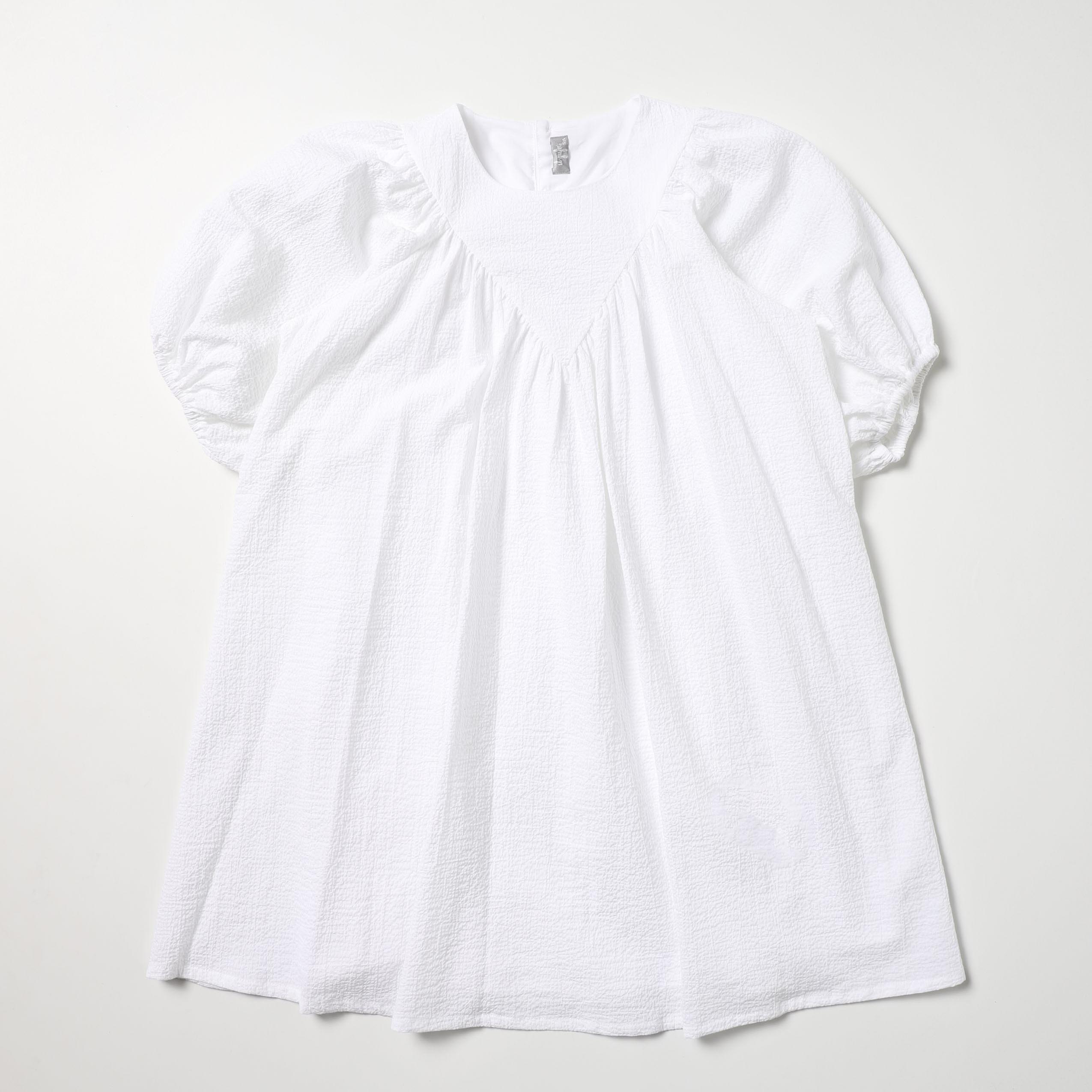 Girls White Cotton Dress