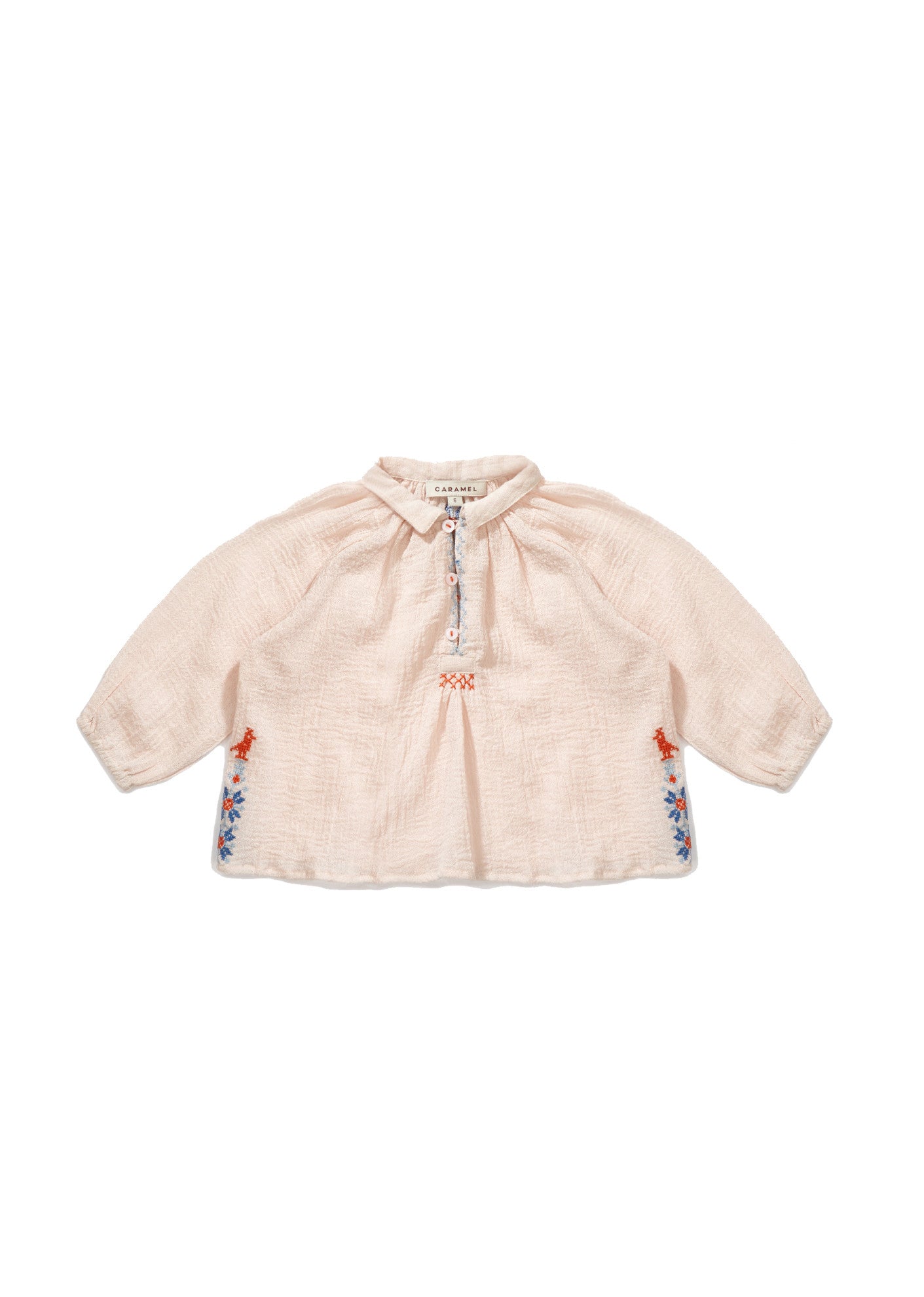 Baby Girls Powder Pink Woven Top