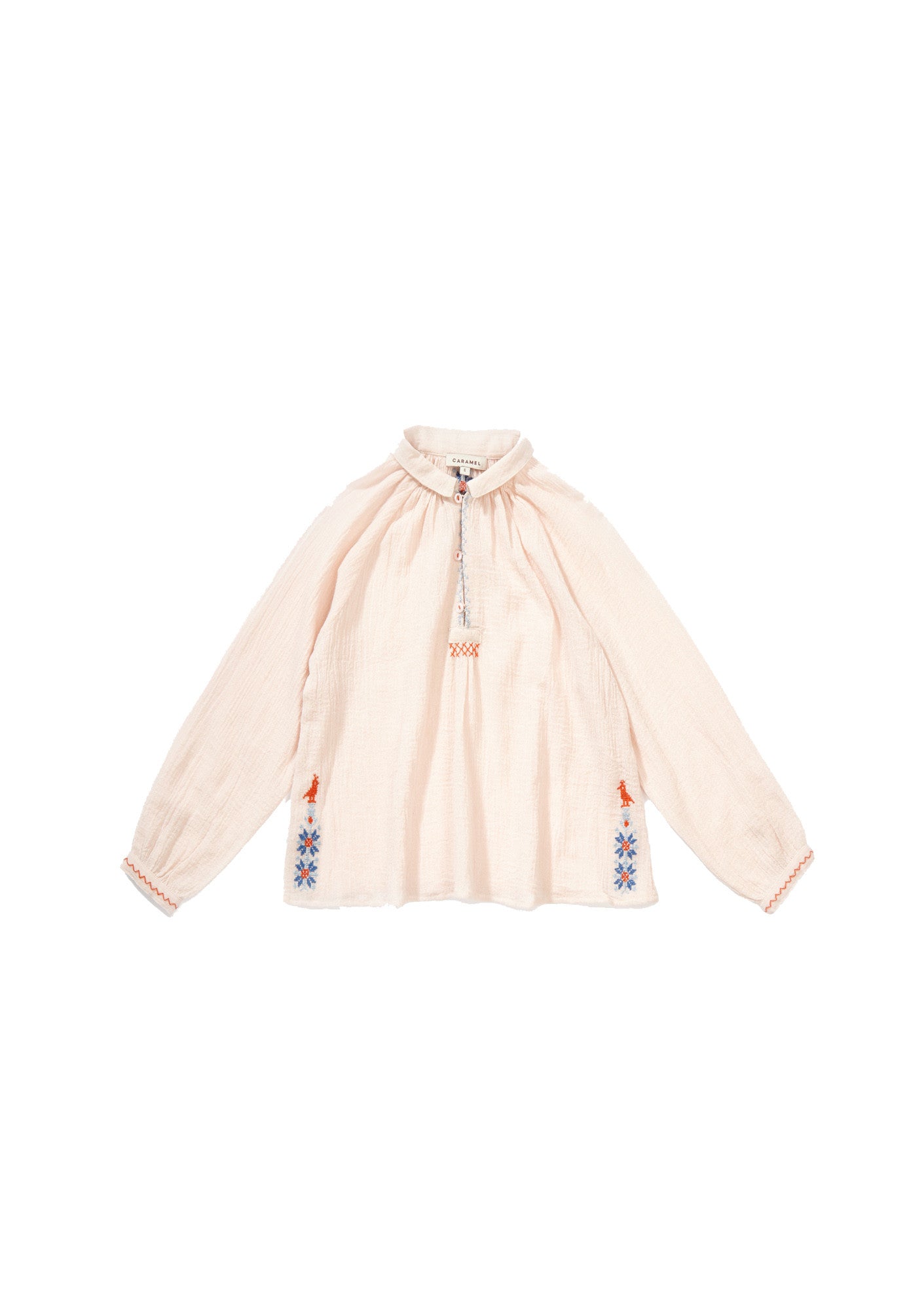 Girls Powder Pink Woven Top