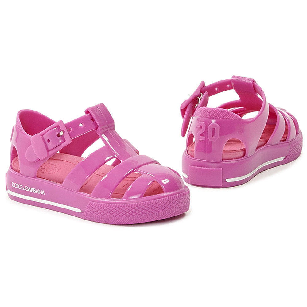 Girls Dark Pink Pvc Sandal - CÉMAROSE | Children's Fashion Store