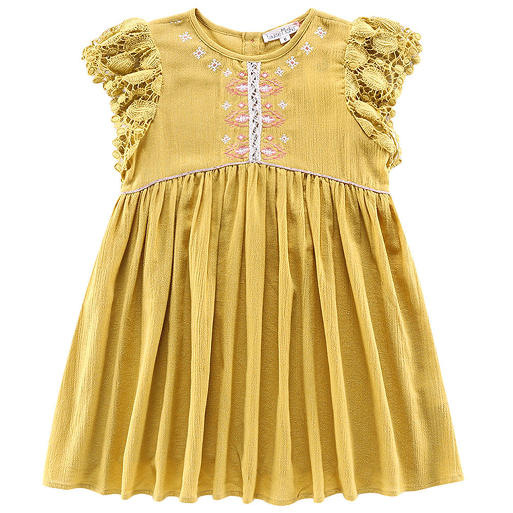 Girls Mustard "Java" Dress