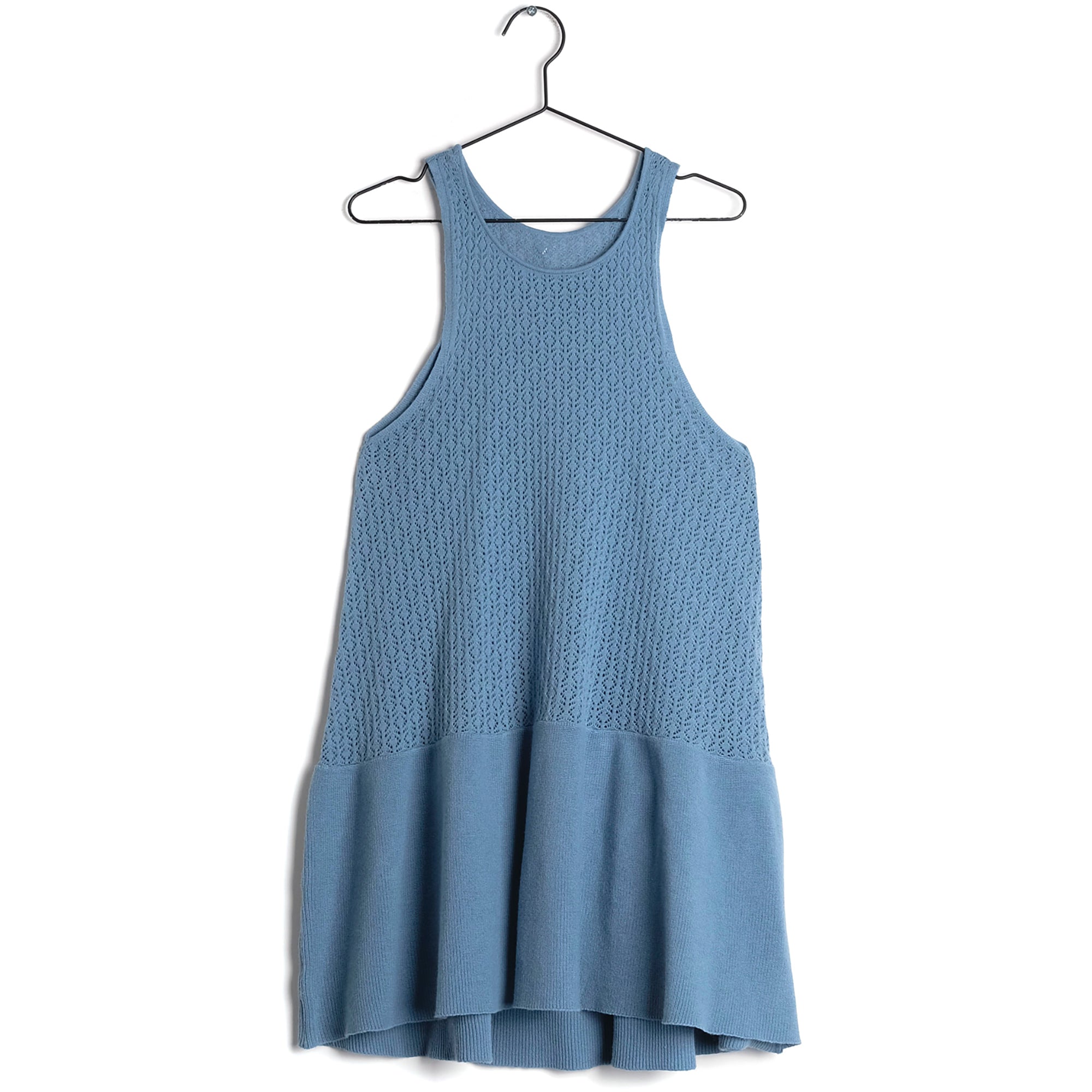Girls Pale Blue Cotton Dress