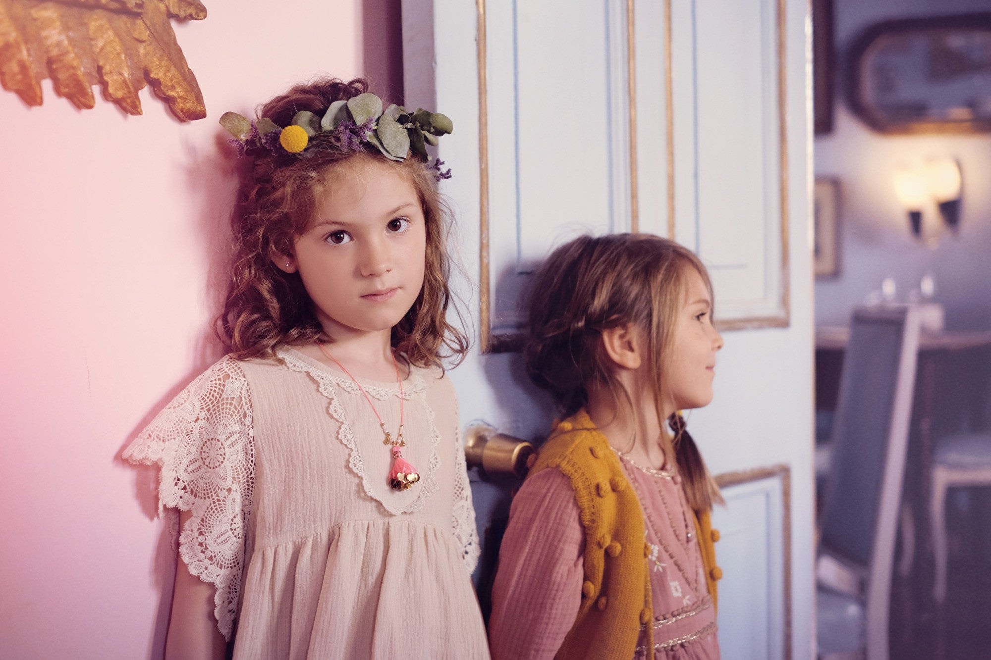 Girls Pink Frilled Sleeved Cotton 'Juliaca' Dress - CÉMAROSE | Children's Fashion Store - 2