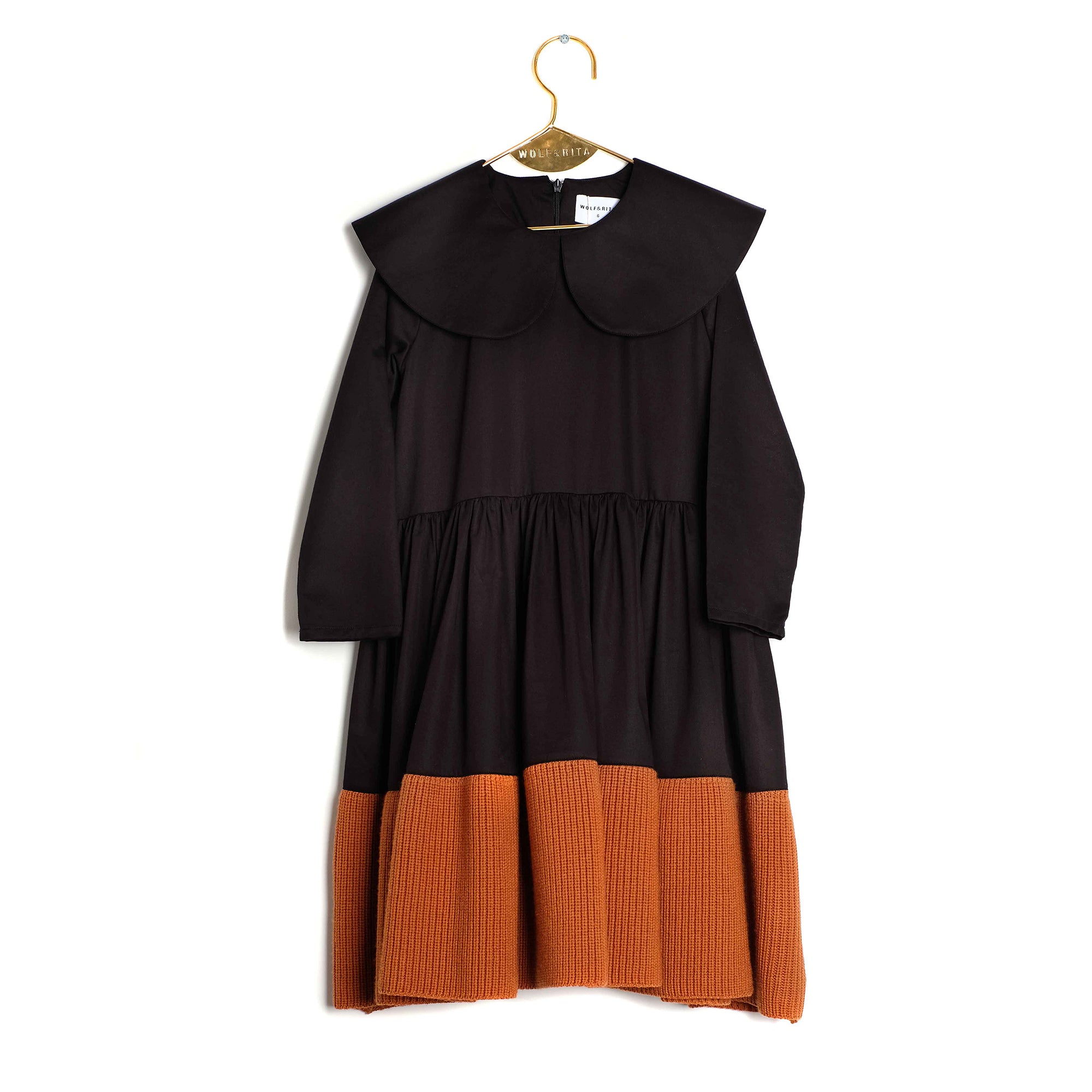 Girls Black Cotton Dress