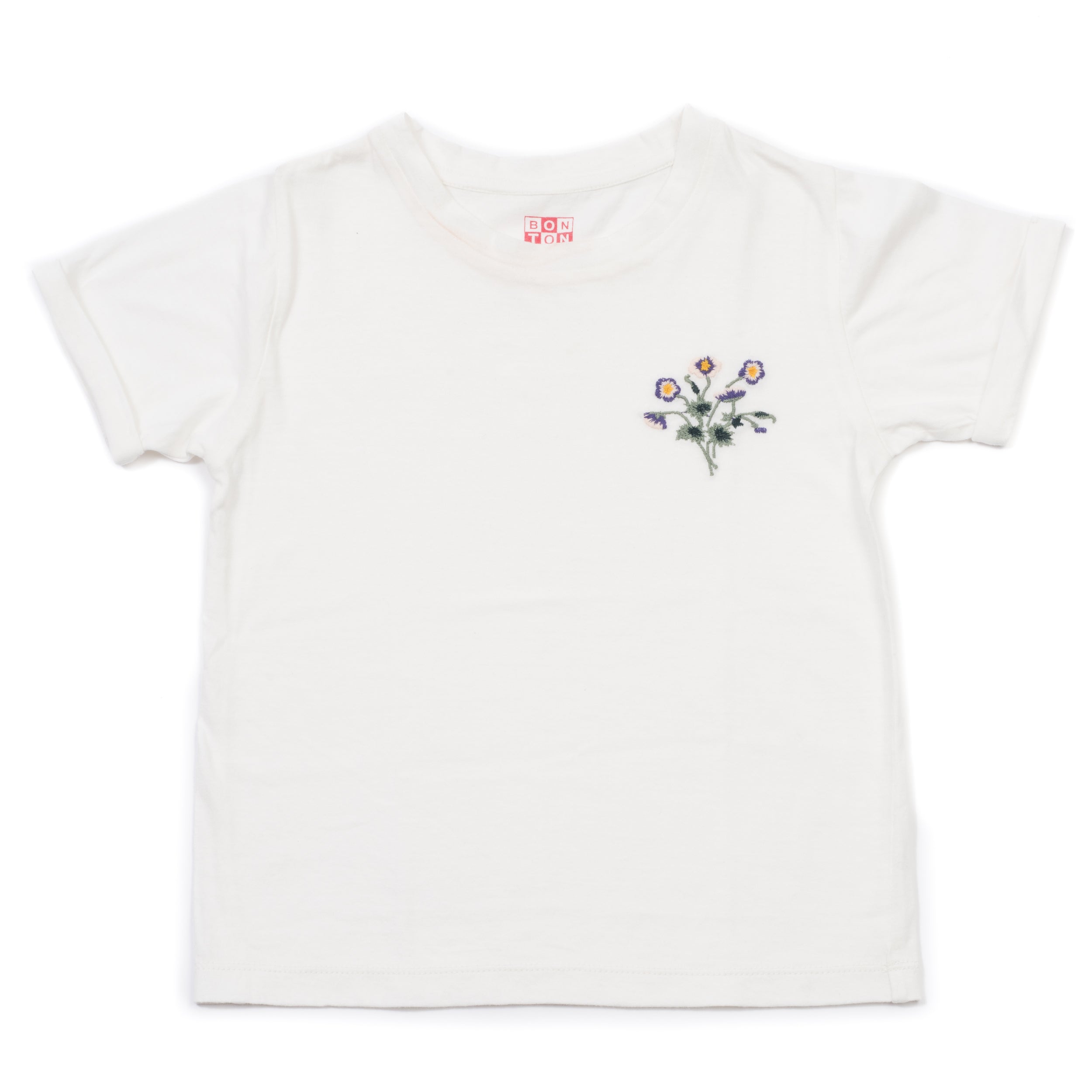 Girls White Milking Cotton T-shirt